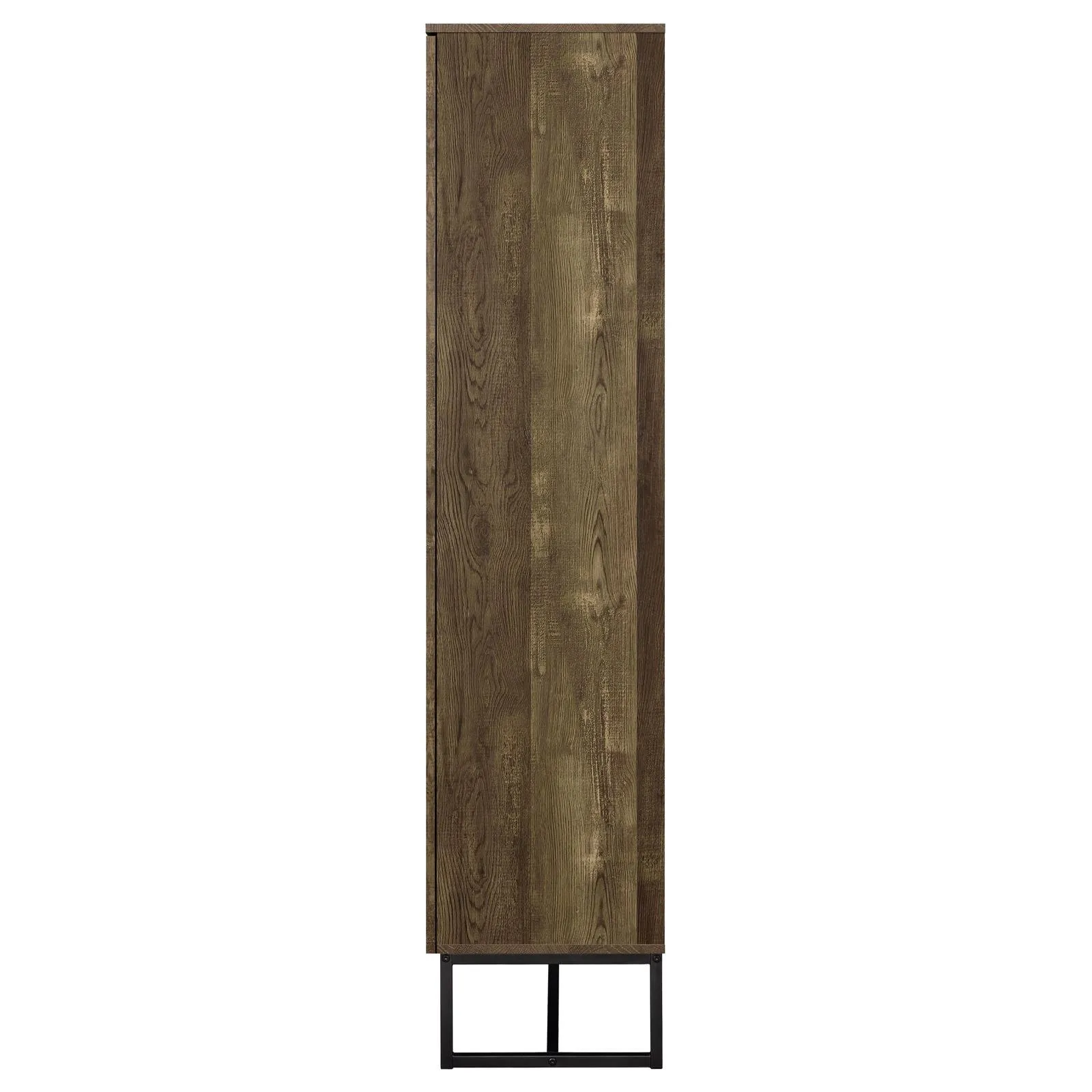 Carolyn Rustic Oak/Gunmetal 2-Door Accent Cabinet - Image 5
