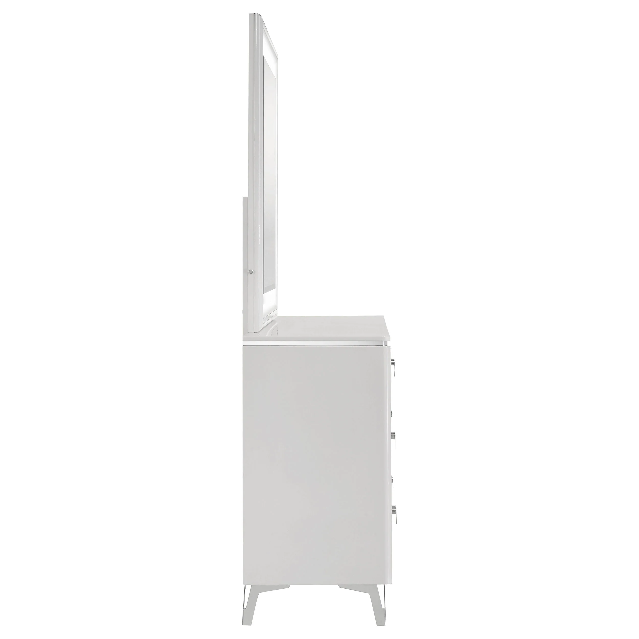 Cassia White High Gloss 6-drawer Dresser Cabinet with Mirror - Image 6
