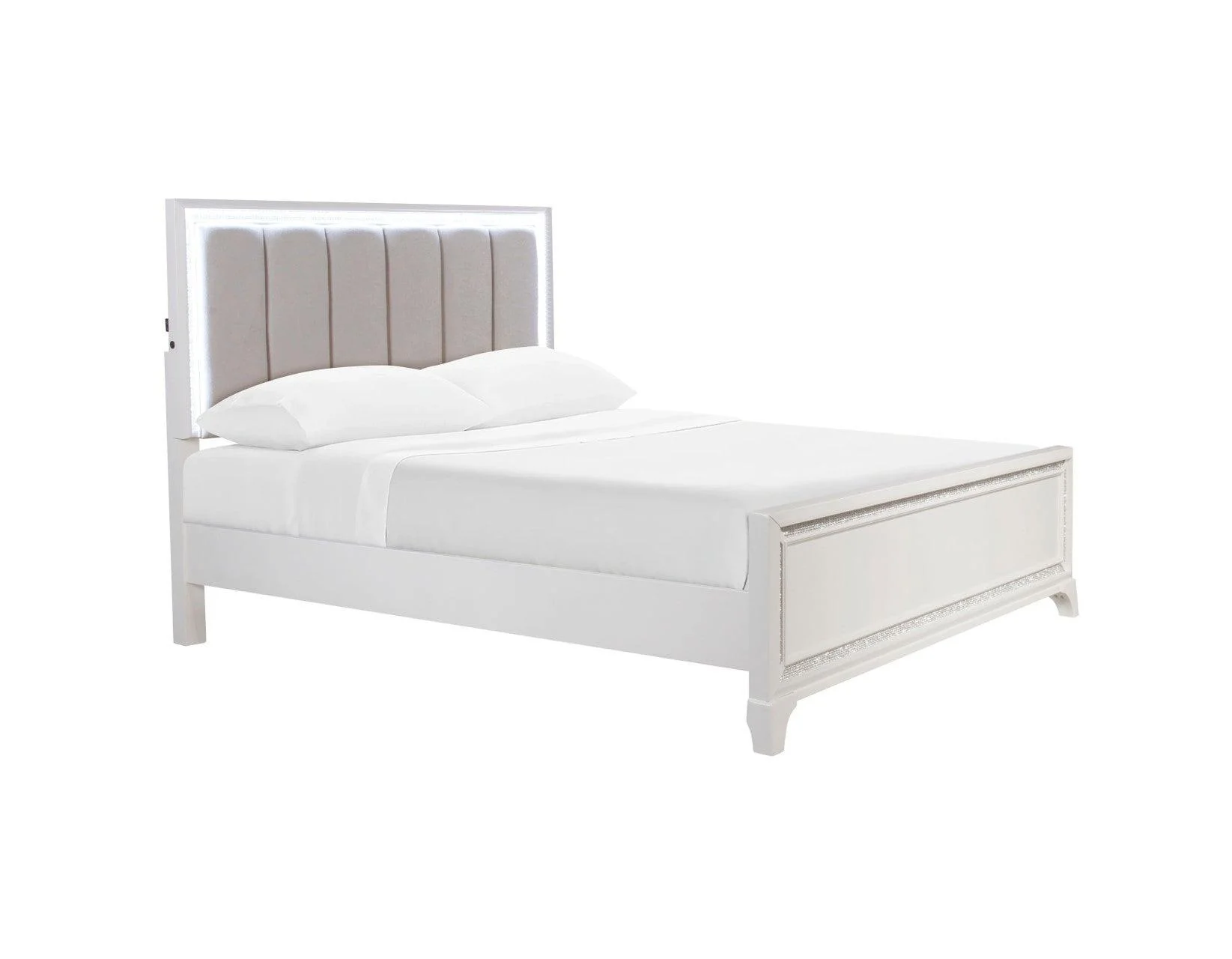 Cassie Illuminating 4-Piece Glam King Bedroom Set - Image 6