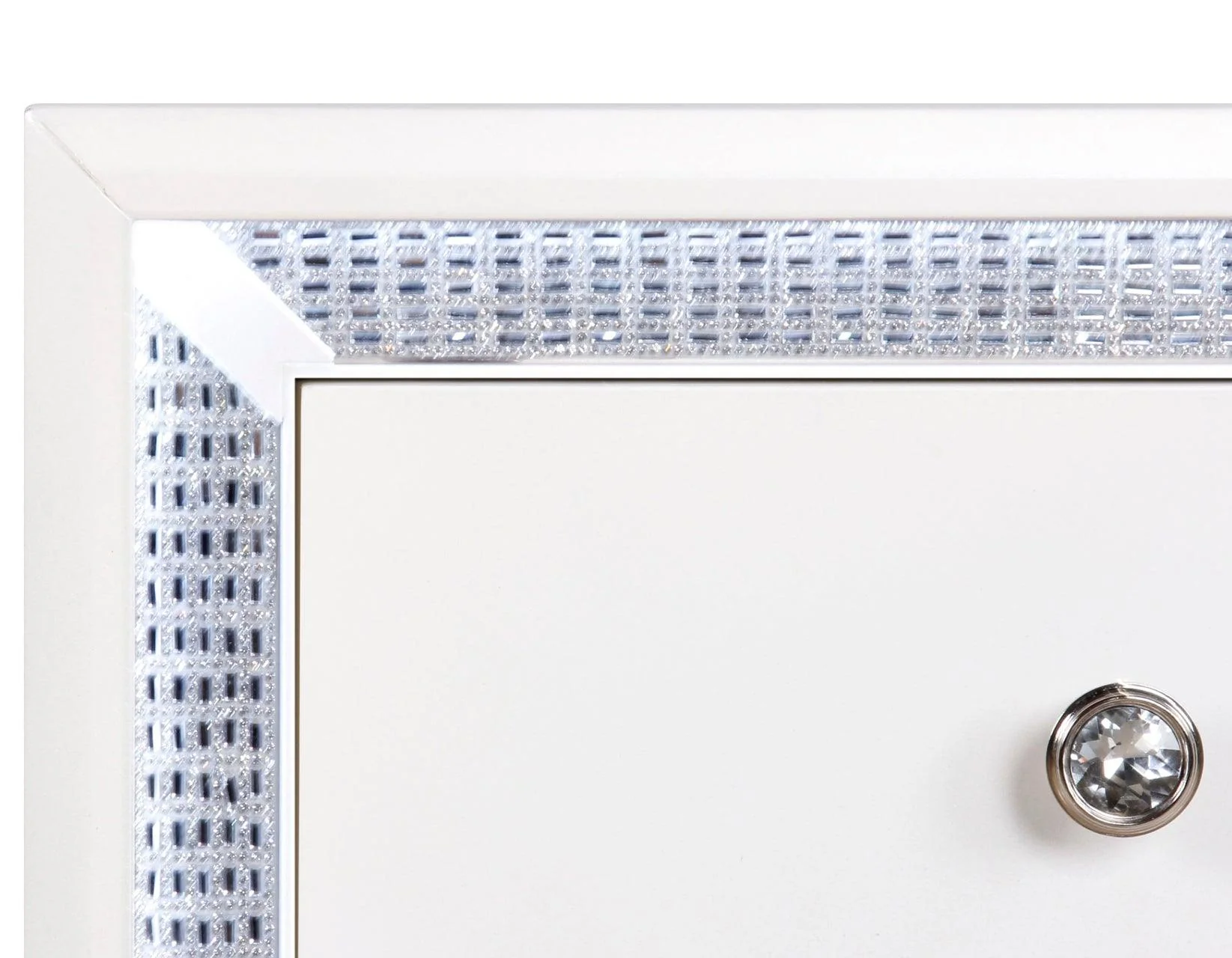 Cassie Illuminating Glam Nightstand, Shimmering Pearl Finish - Image 13