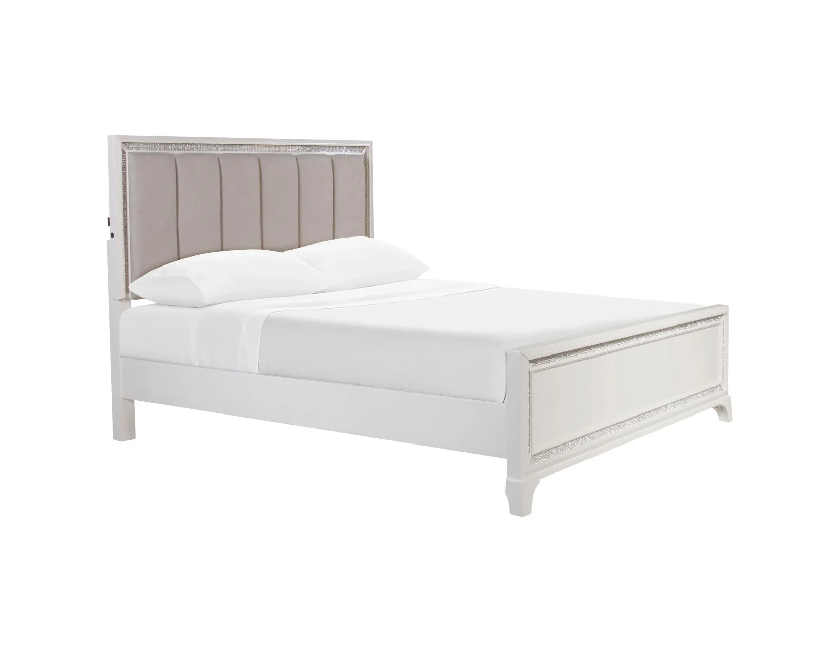 Cassie Illuminating Pearl Bedroom Set - Image 5