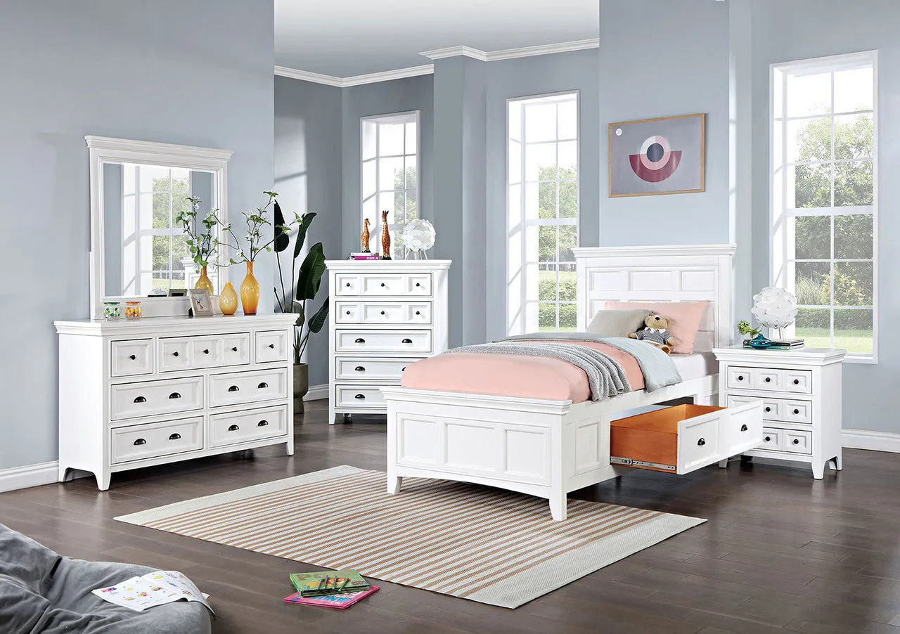 Castile White 4-Piece Youth Bedroom Set