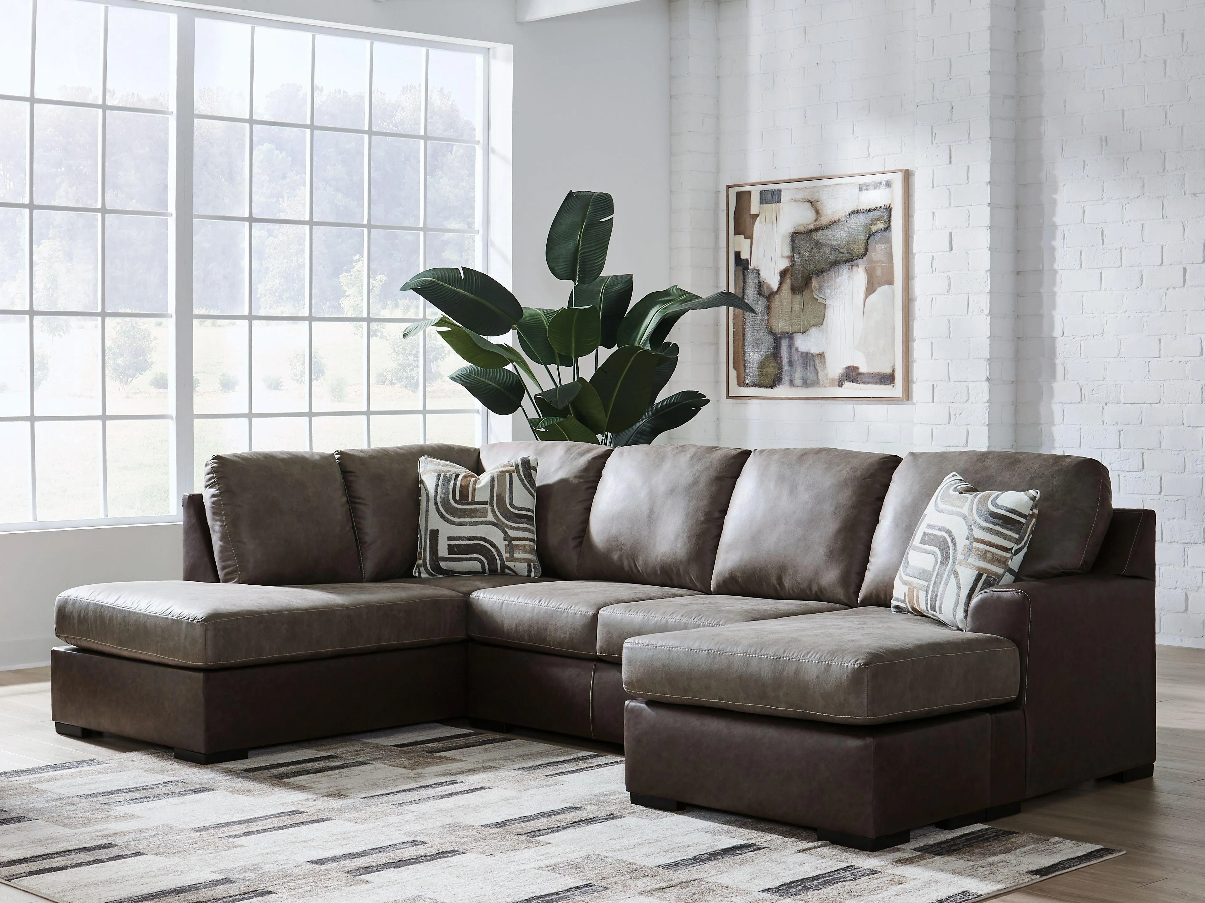 Castille Way Fossil 2-Piece Sectional With LAF Corner Chaise
