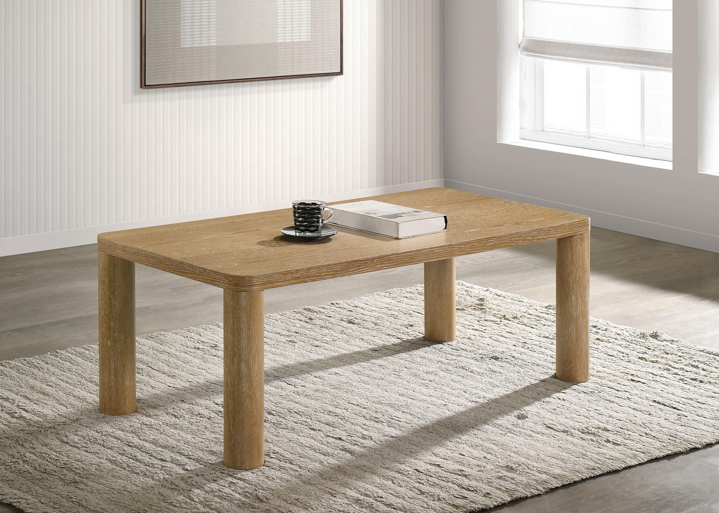 Castlewood Light Oak Engineered Wood Cocktail Coffee Table