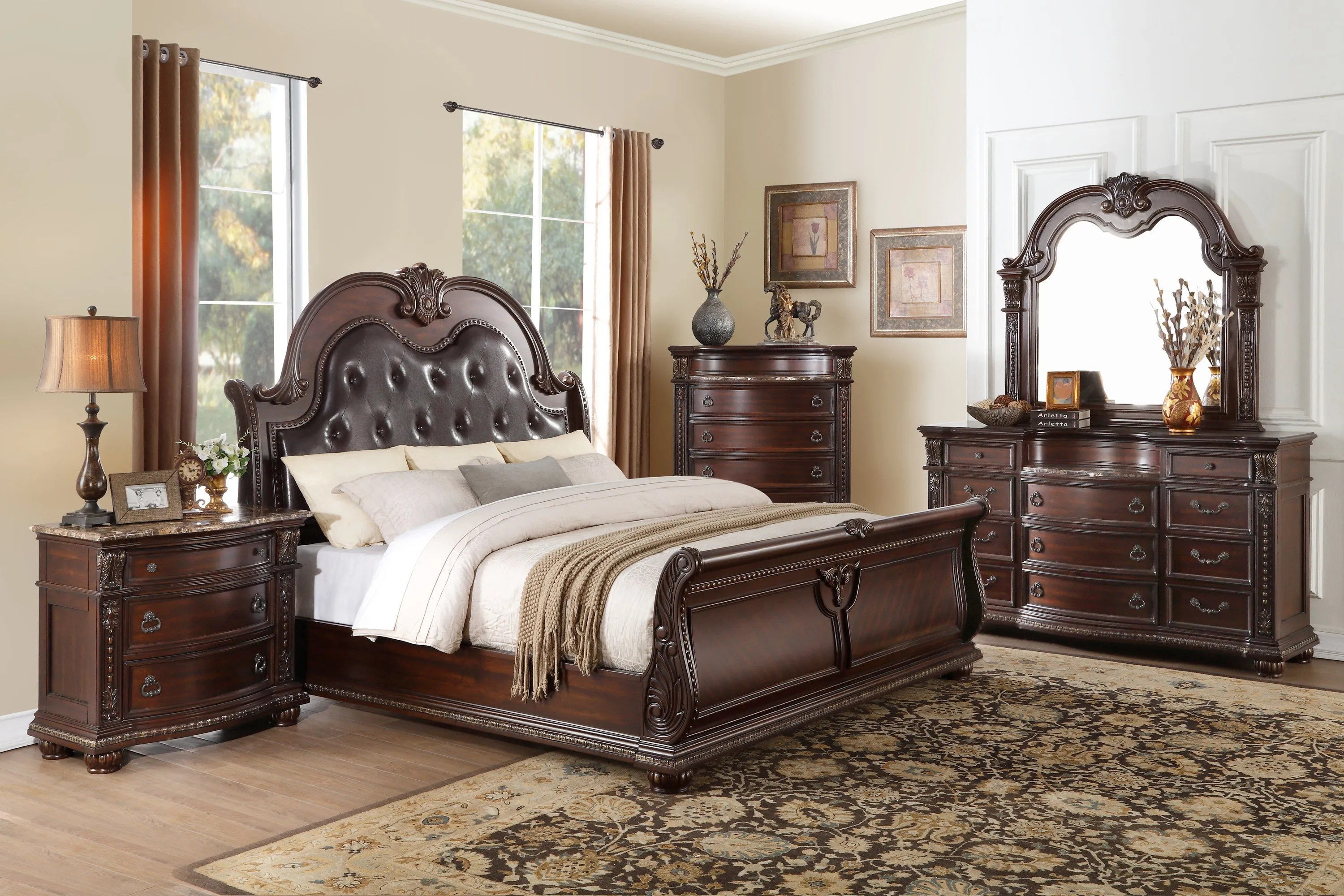 Cavalier Dark Cherry Nightstand - Image 2