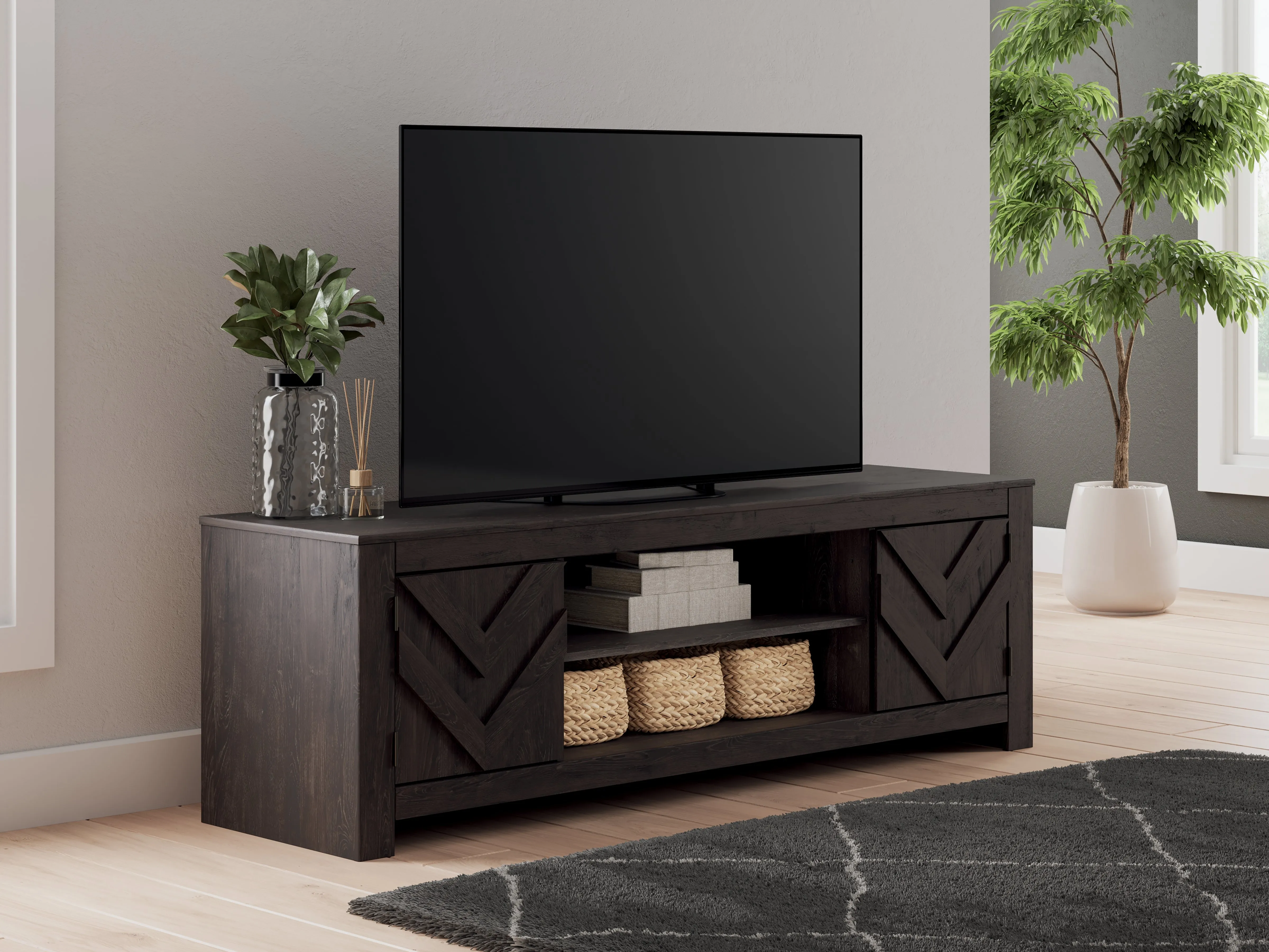 Cayboni Black 71" TV Stand