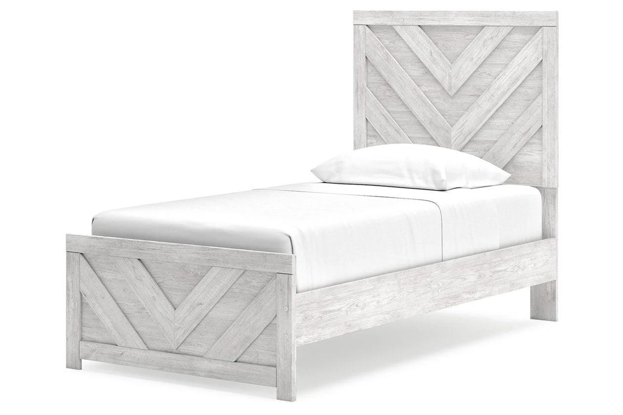 Cayboni Whitewash Twin Panel Bed - Image 4