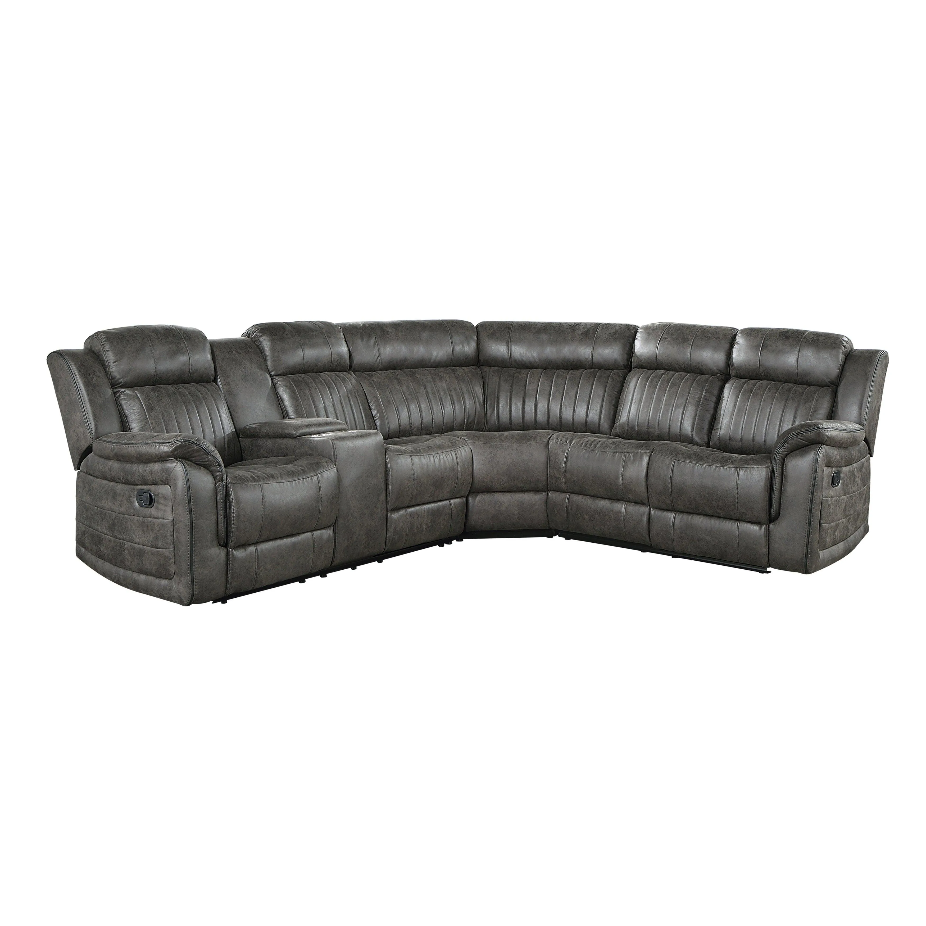 Centeroak Brownish Gray Reclining Sectional - Image 2