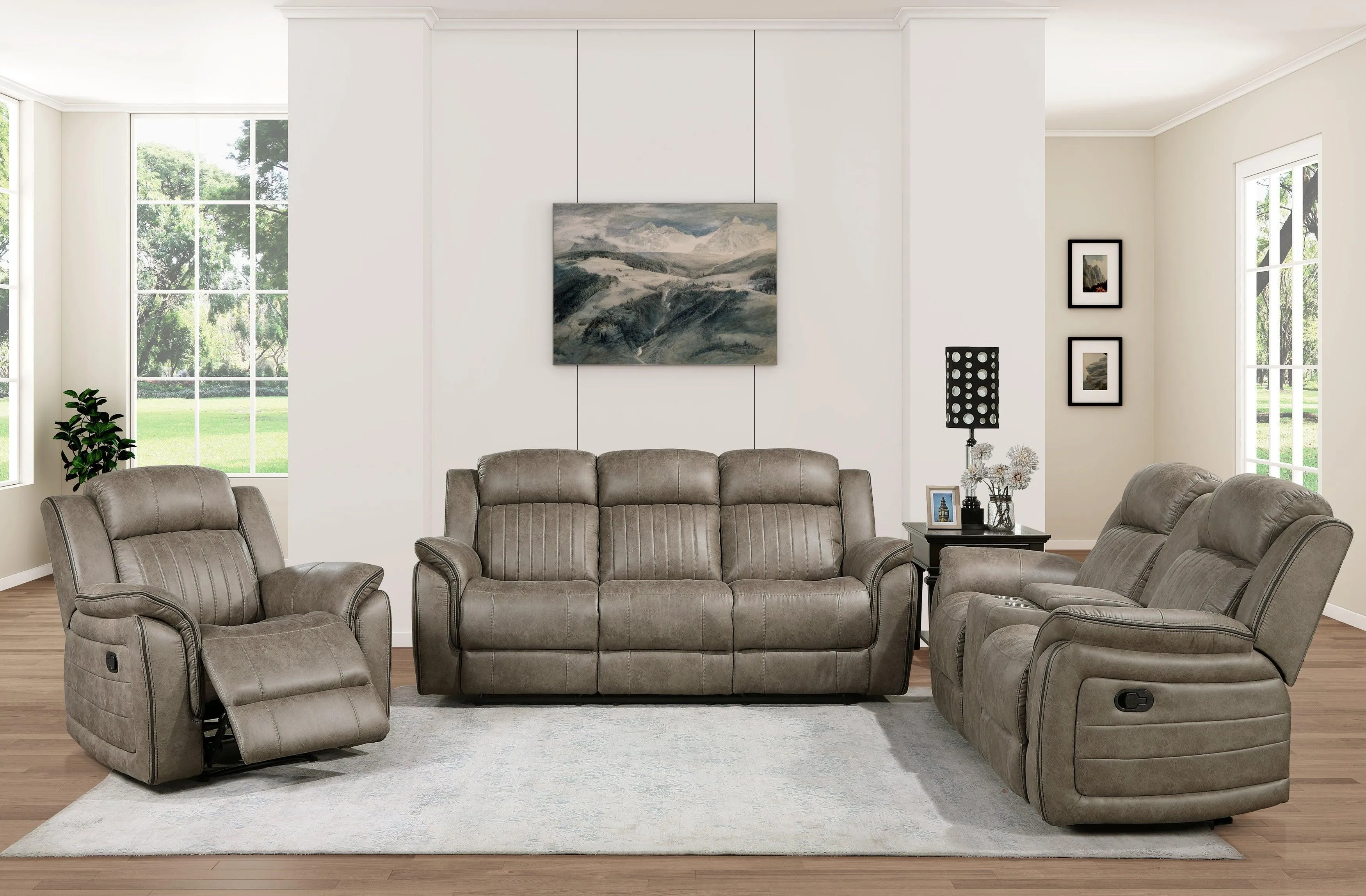 Centeroak Sandy Brown Reclining Chair - Image 2