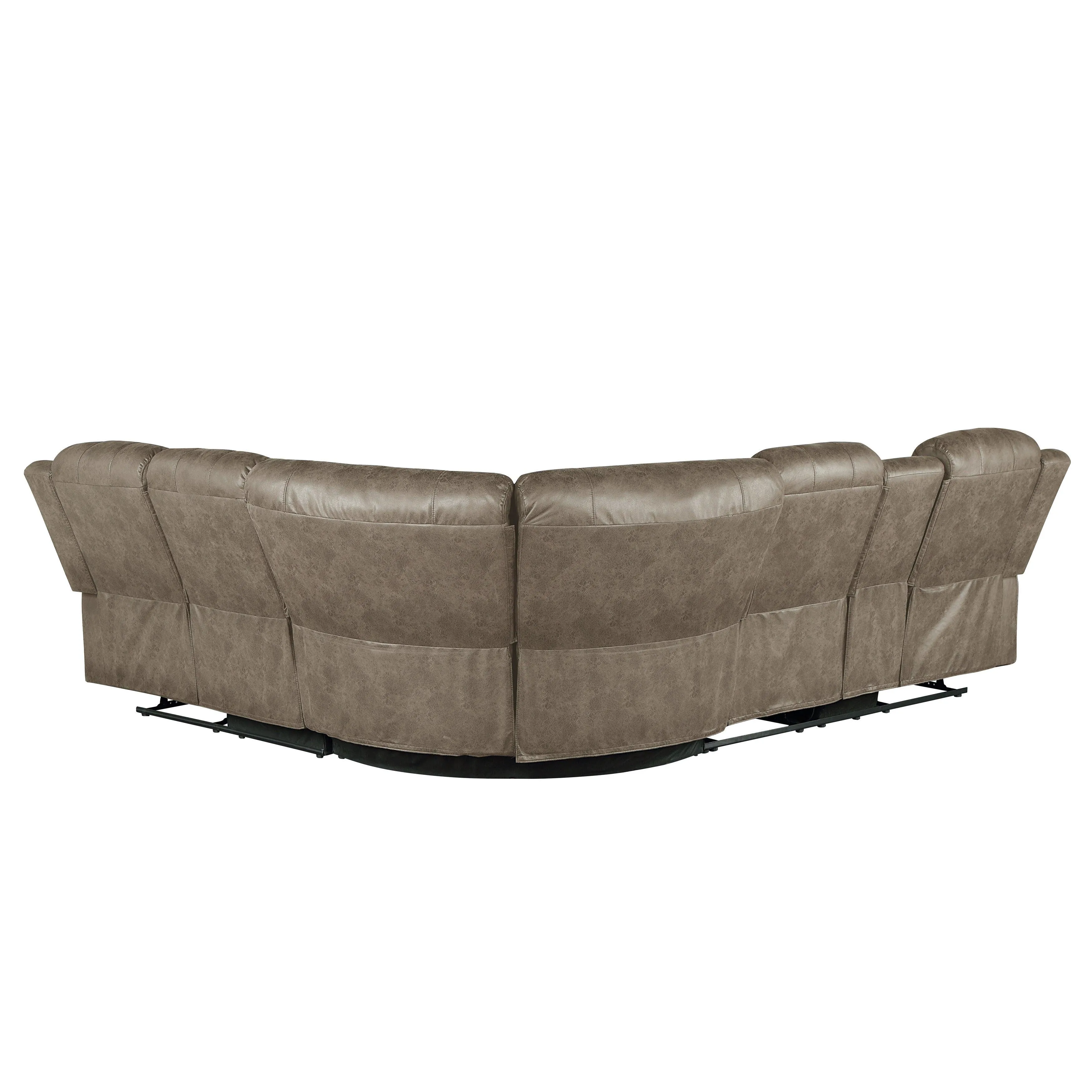 Centeroak Sandy Brown Reclining Sectional - Image 7