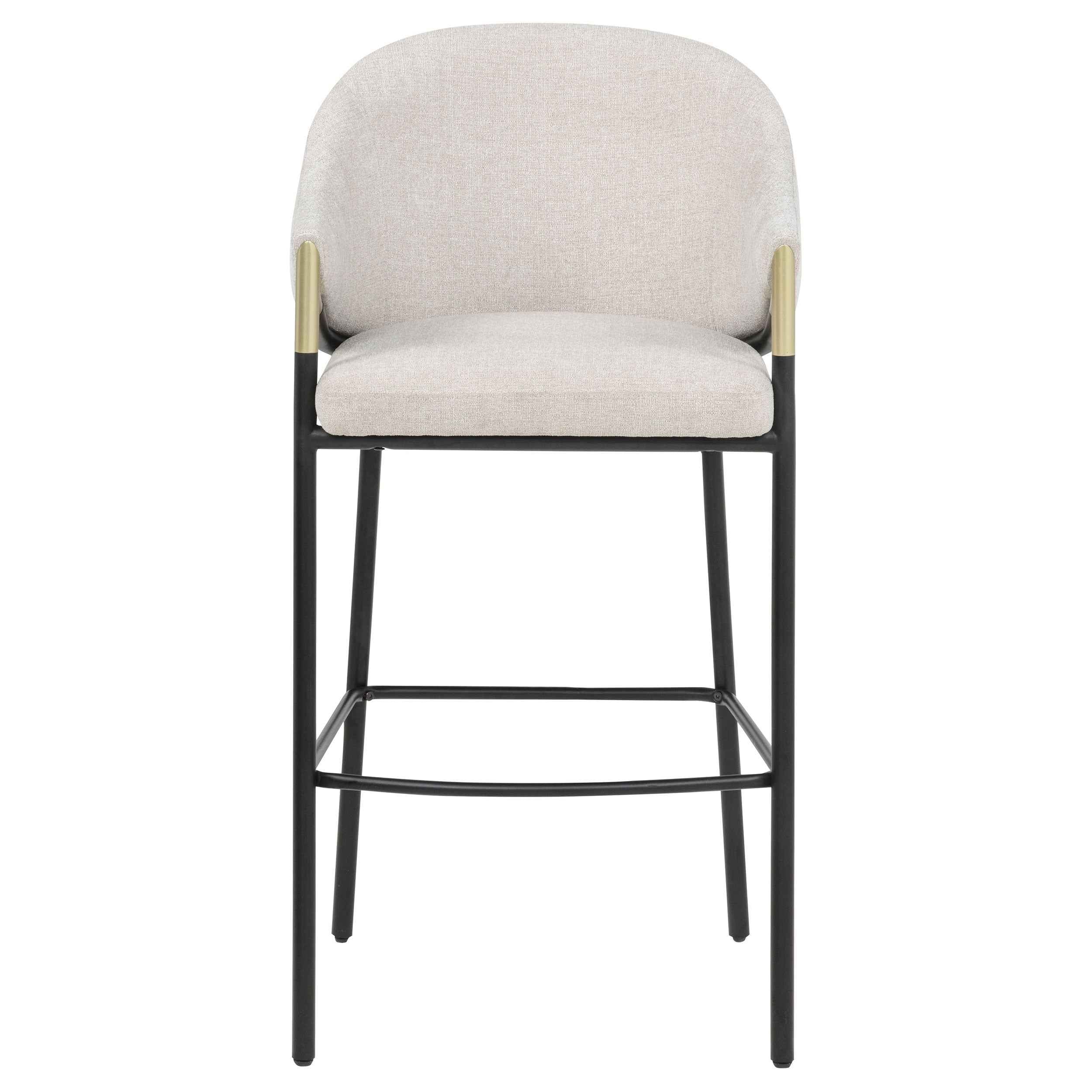 Chadwick Beige Fabric Upholstered Bar Chair (Set of 2) - Image 3