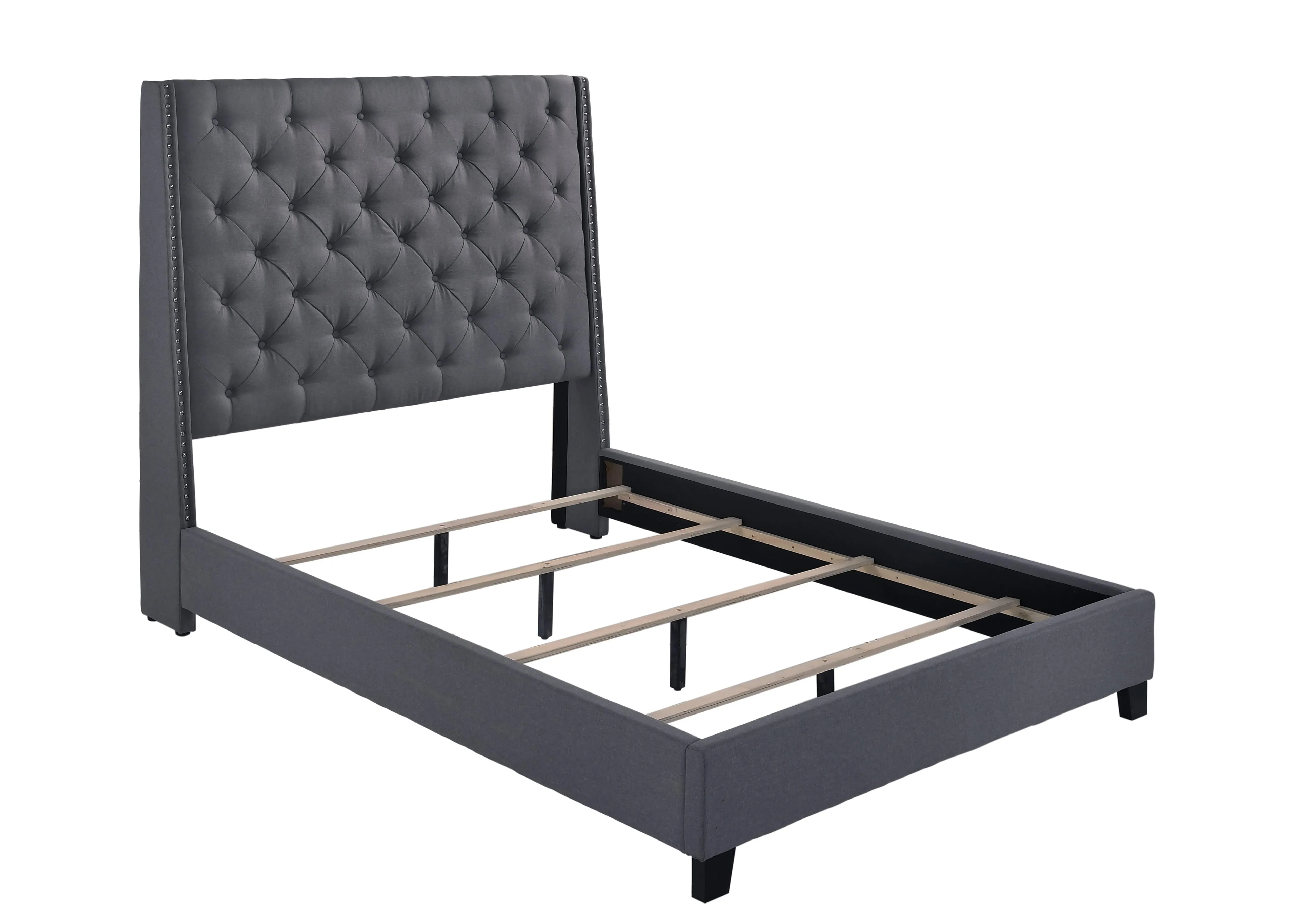 Chantilly Gray King Upholstered Bed - Image 4