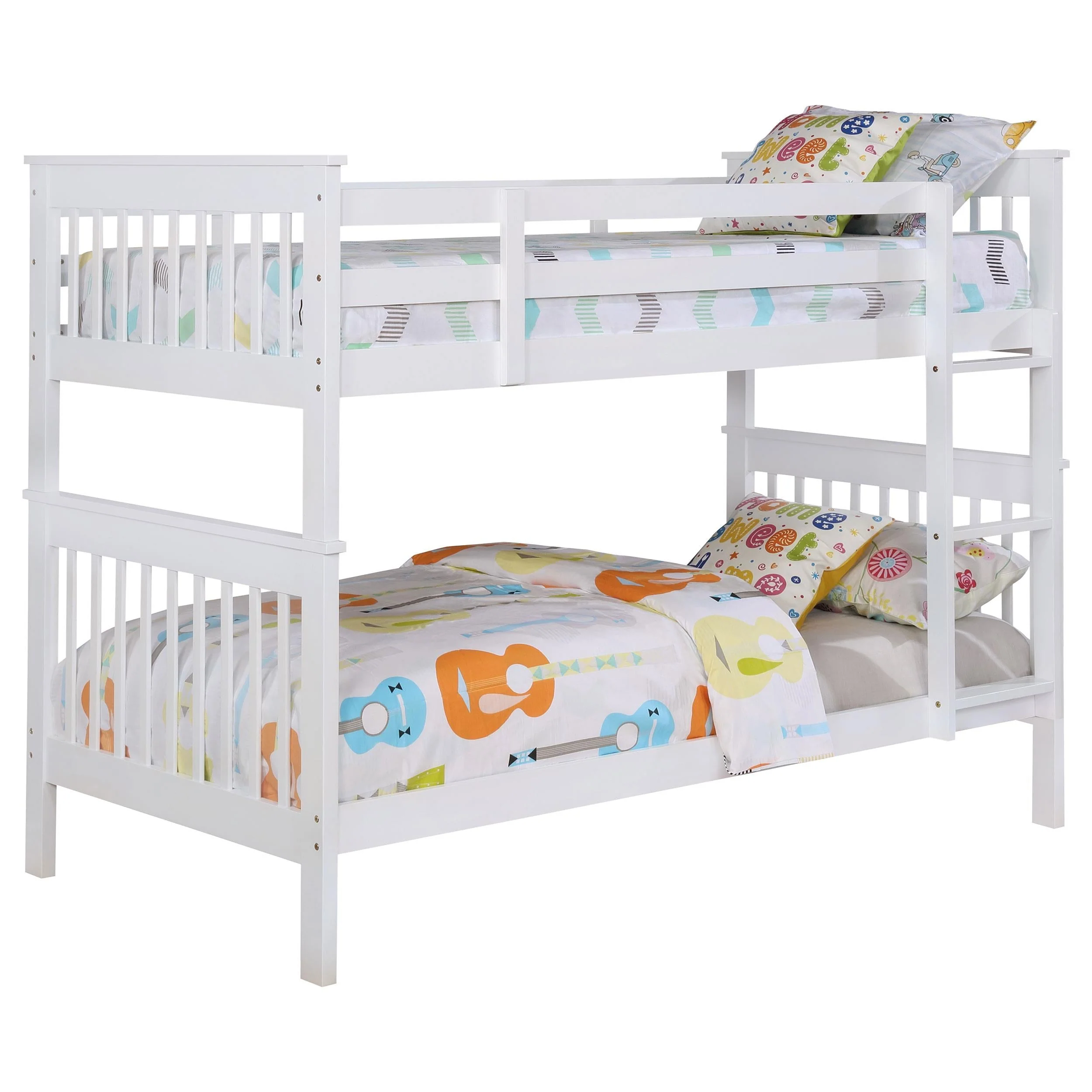 Chapman White Wood Twin over Twin Bunk Bed - Image 3