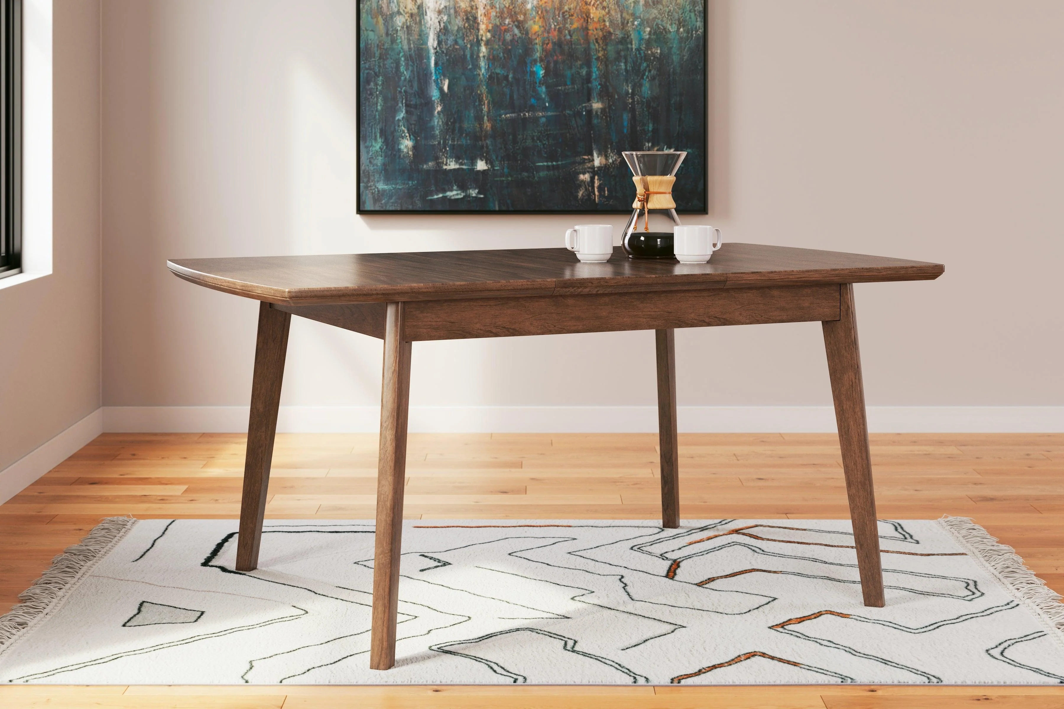 Lyncott Charcoal/Brown Dining Table and 4 Chairs - Image 11