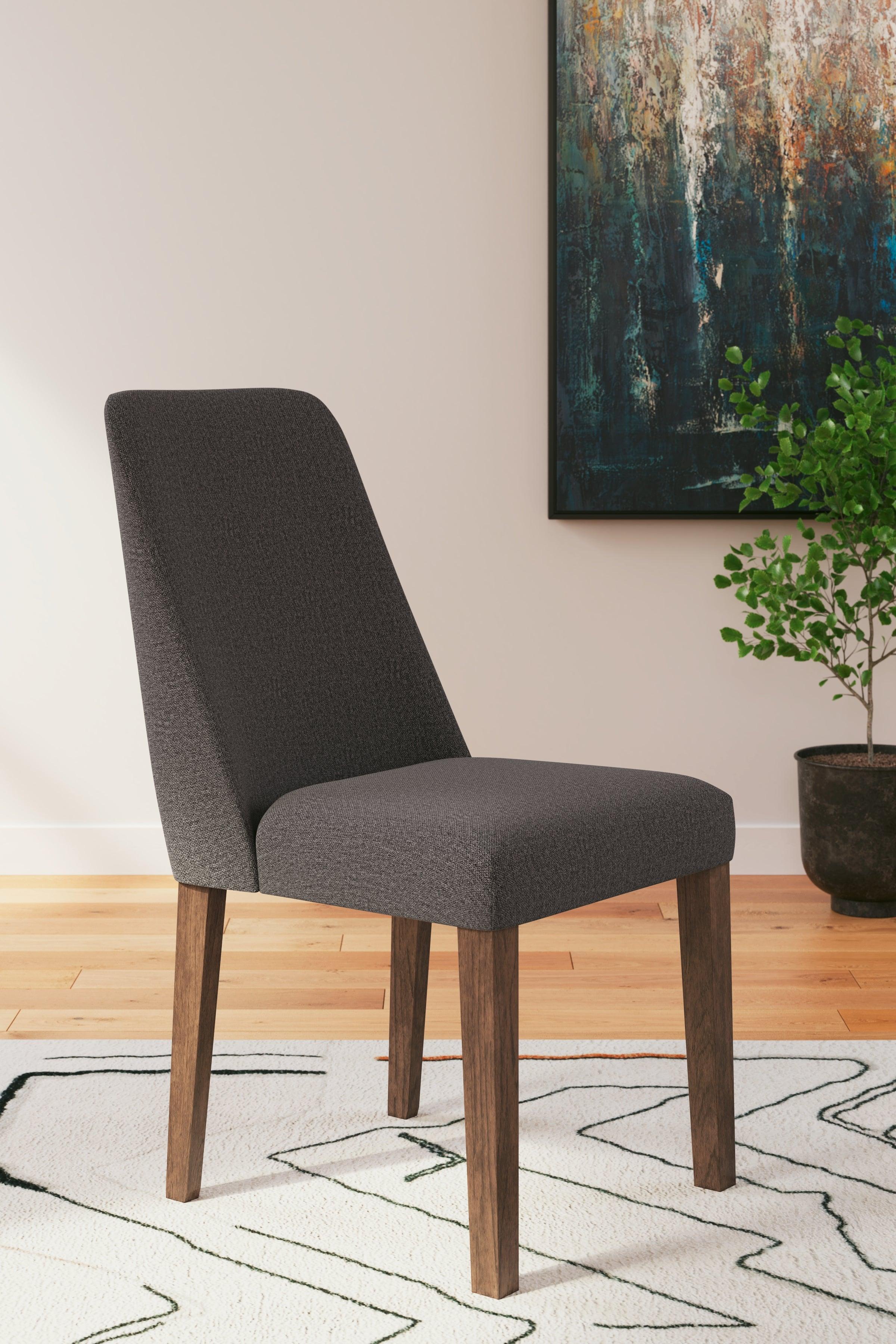 Lyncott Charcoal/Brown Dining Table and 4 Chairs - Image 13