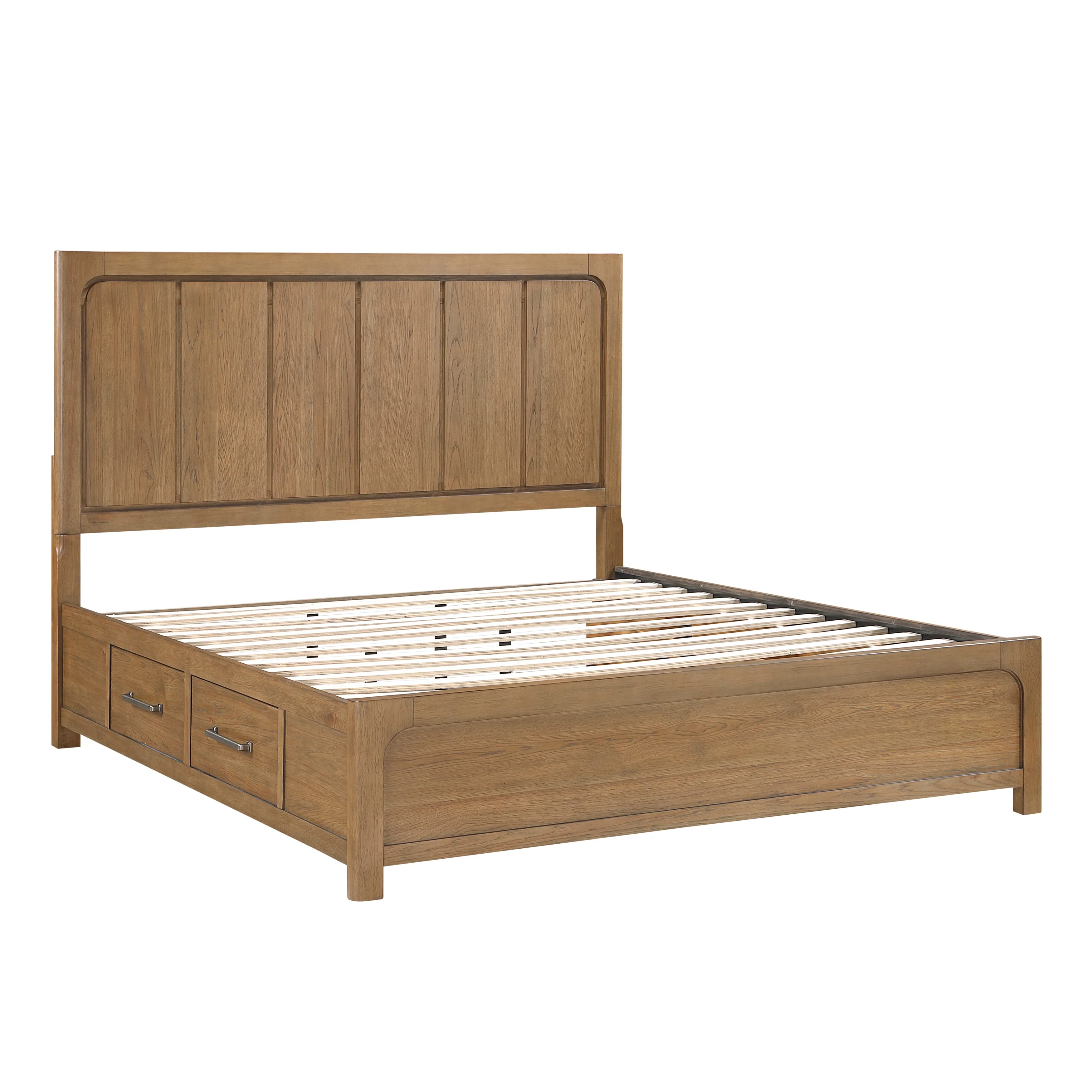 Charlotte Light Brown Eastern King Storage Platform Bed - Image 4