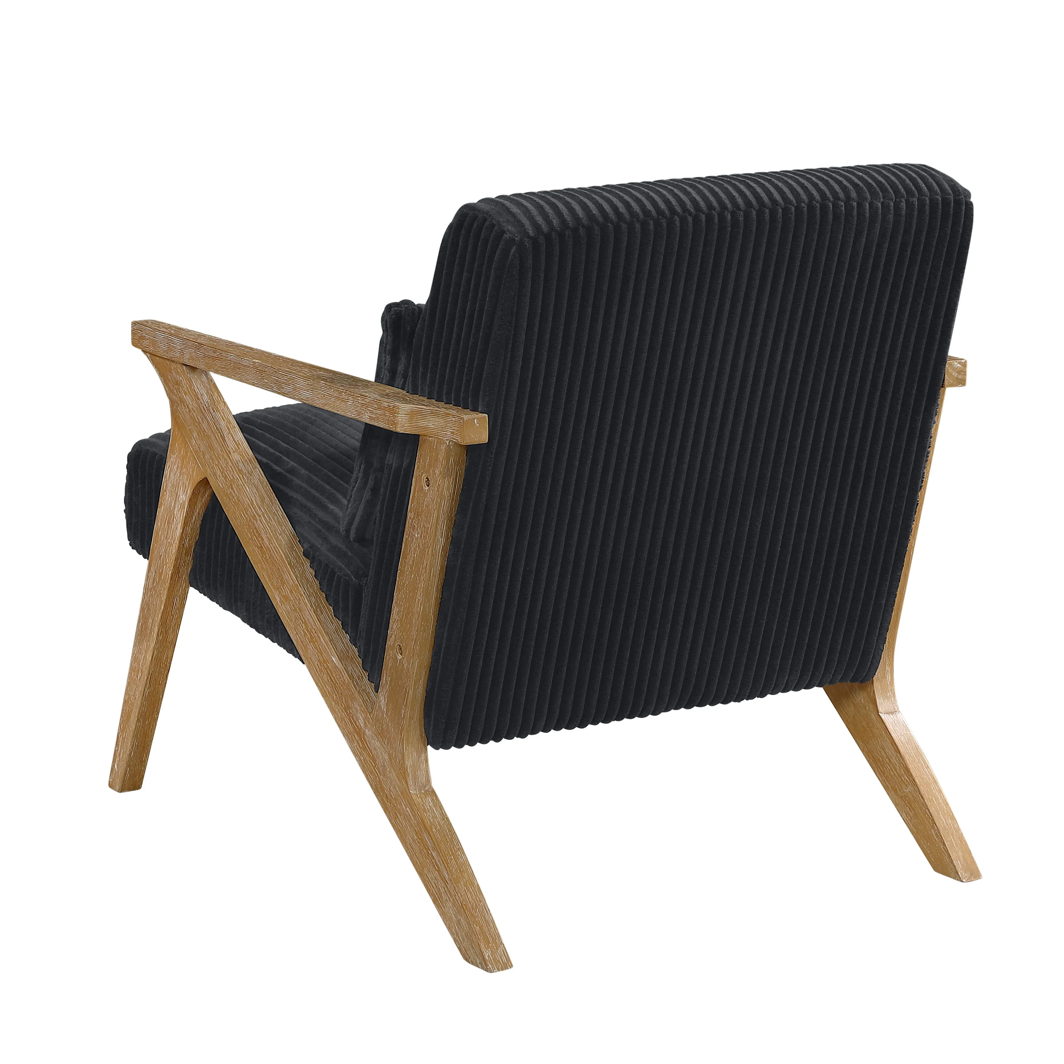 Chevron Black Accent Chair - Image 3