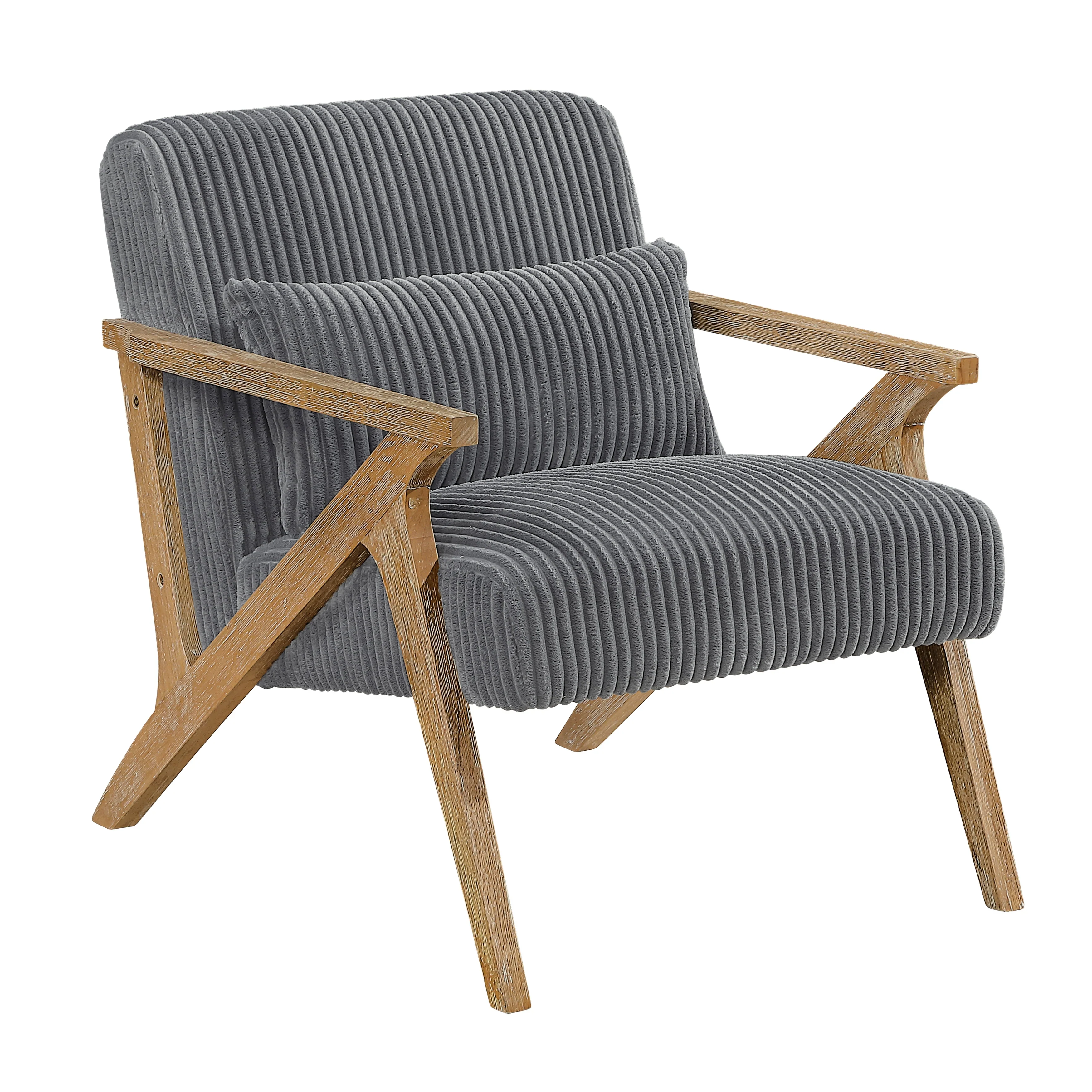 Chevron Gray Accent Chair - Image 2