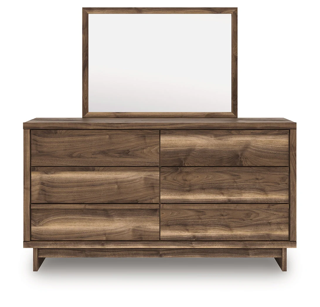 Chirason Brown Dresser and Mirror - Image 3