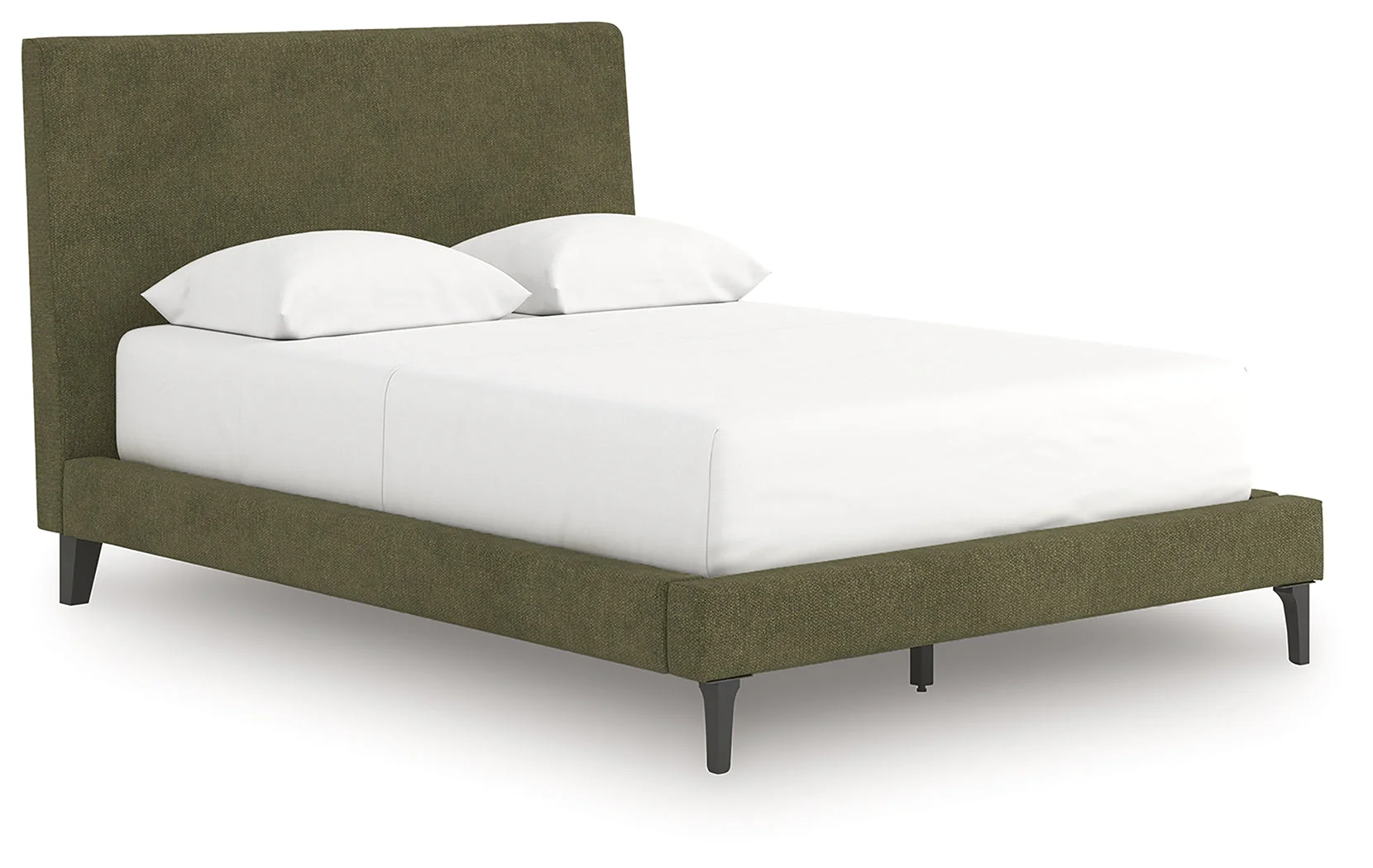 Chirason Sage Green Full Upholstered Bed with Roll Slats