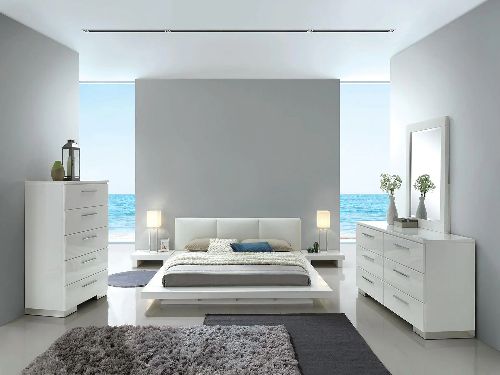 Christie White Queen Platform Bed - Image 3