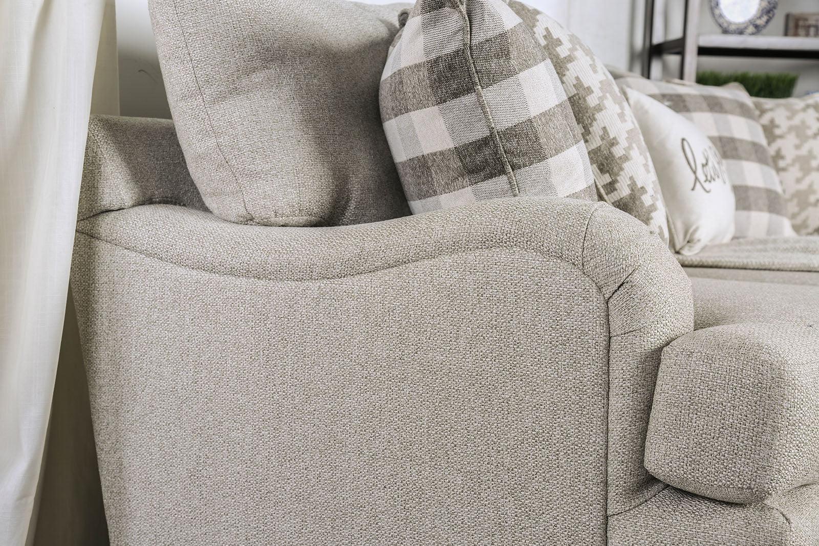 Christine Light Gray Loveseat - Image 2