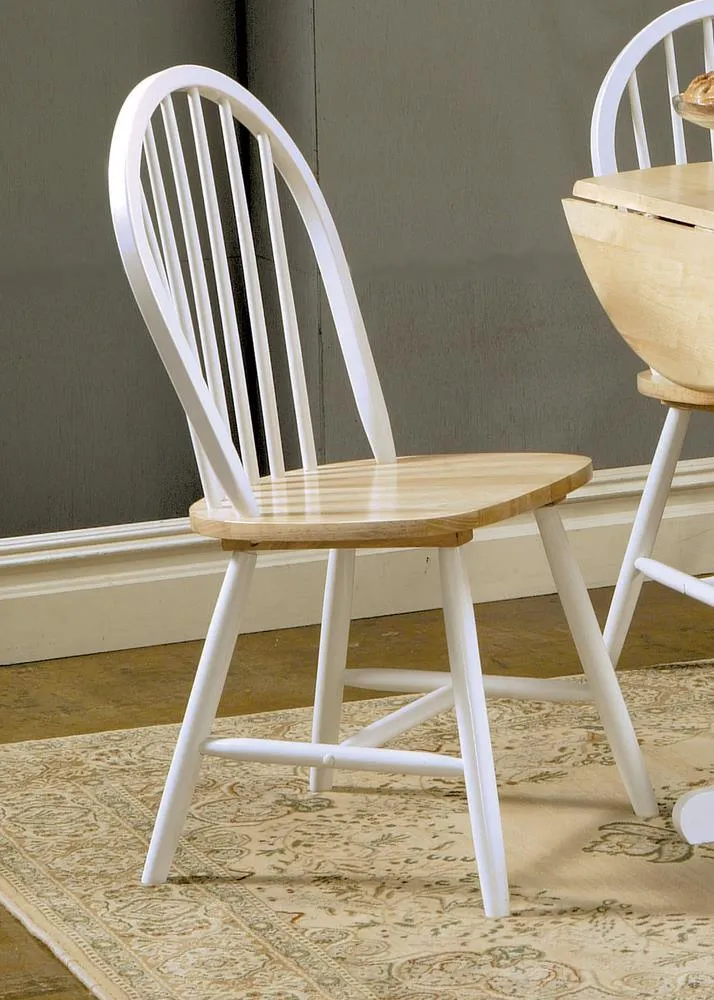 Cinder Natural Brown/White Windsor Side Chairs, Set of 4 - Image 2