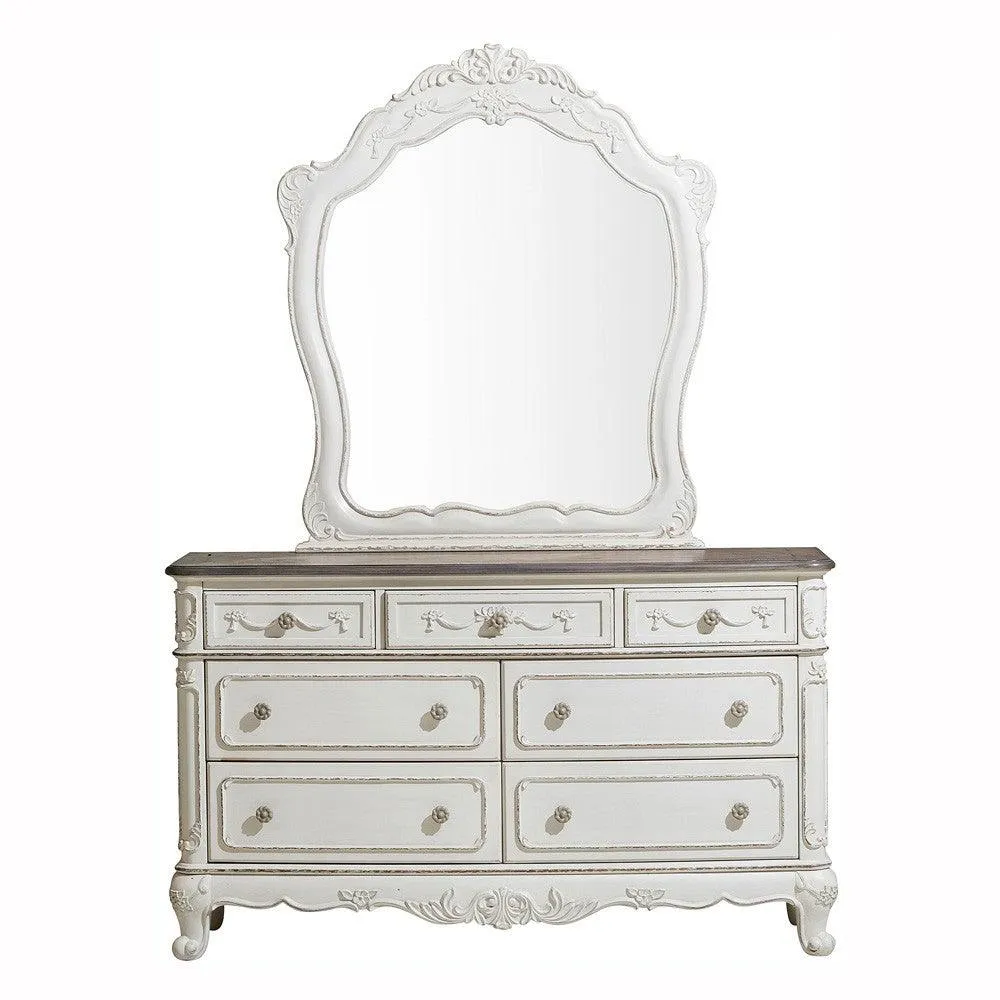Cinderella Antique White Mirror (Mirror Only) - Image 3