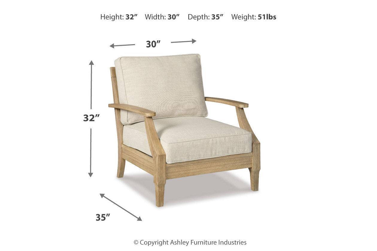 Clare View Beige Lounge Chair with Cushion - Image 5