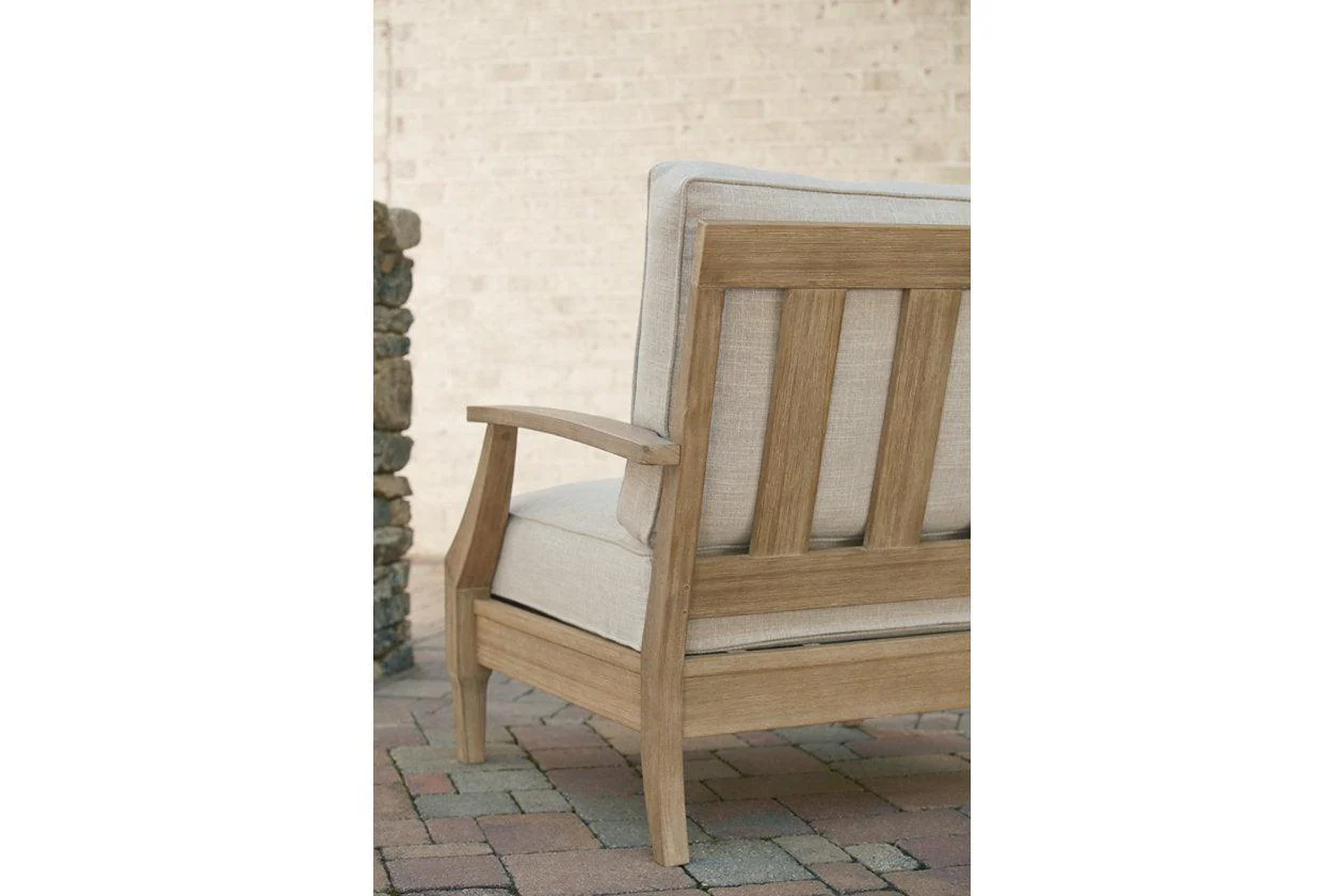 Clare View Beige Lounge Chair with Cushion - Image 6