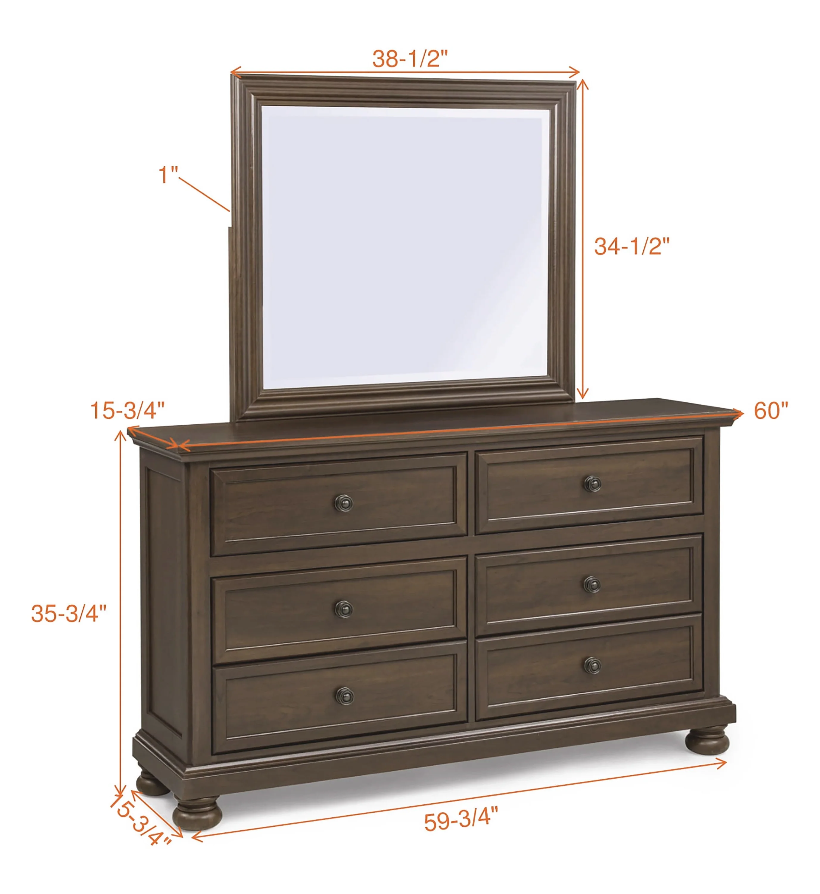 Claribelle Brown Dresser - Image 4