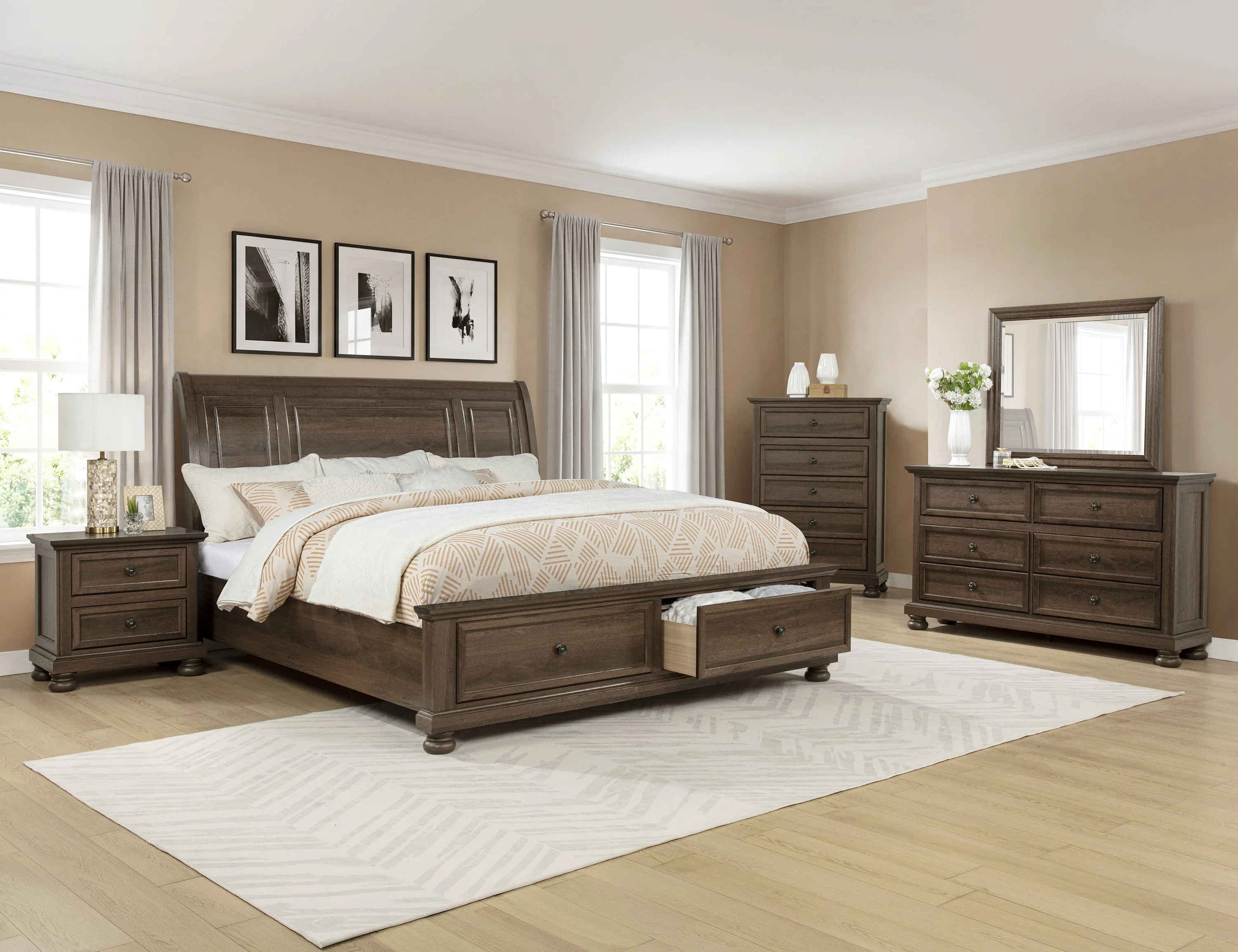 Claribelle Brown Nightstand - Image 5