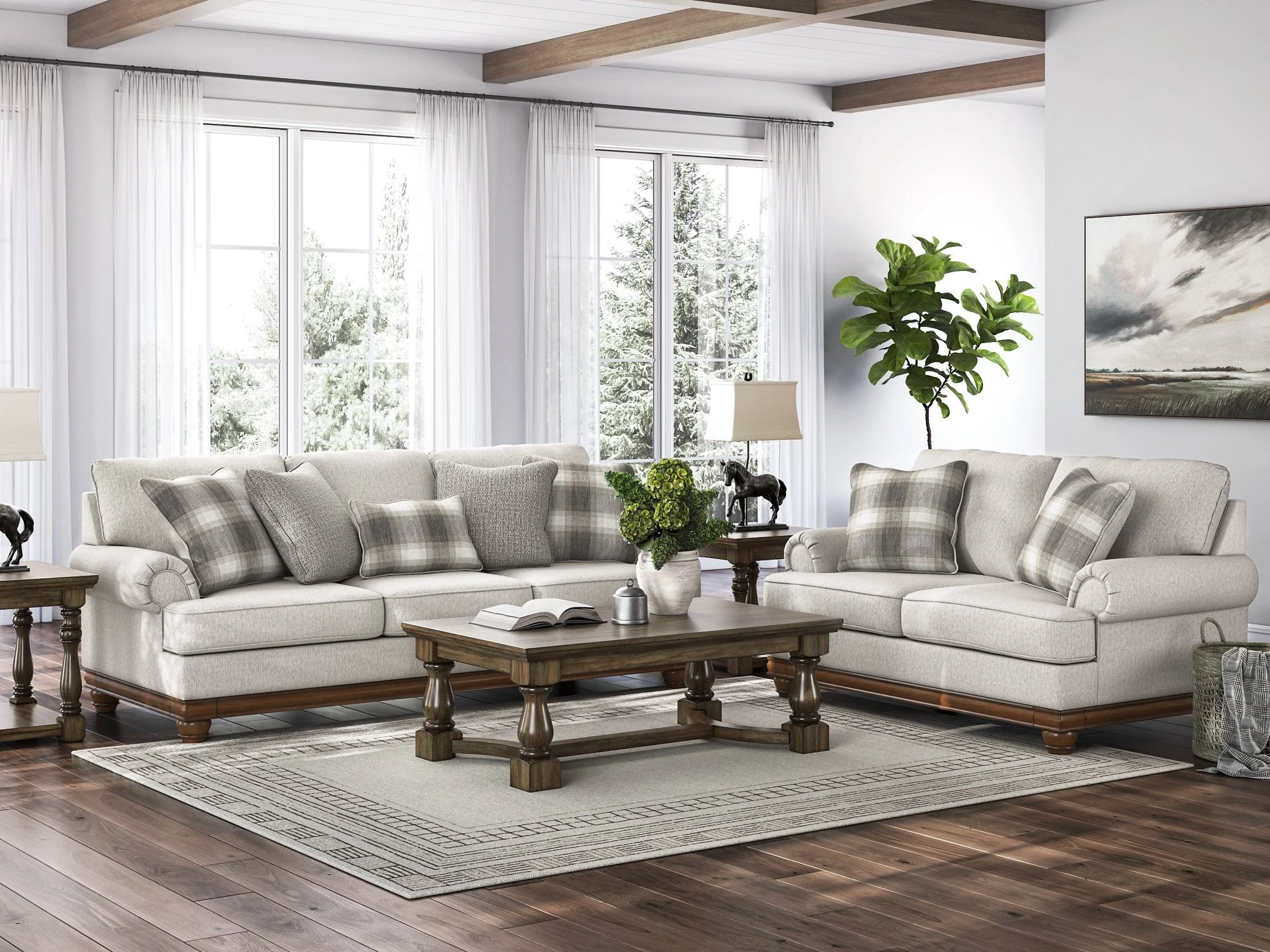 Clearbrooke Sandstone Living Room Set - Image 2