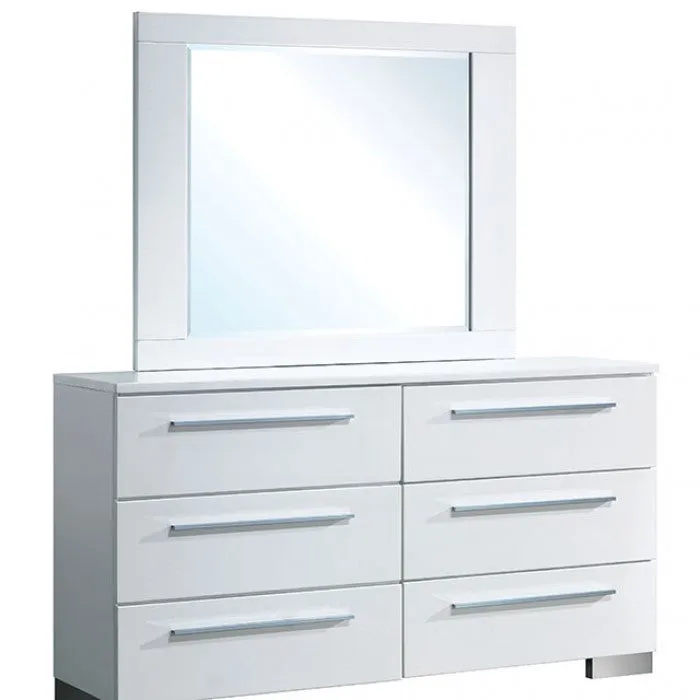 Clementine Glossy White 5-Piece Queen Bedroom Set - Image 4