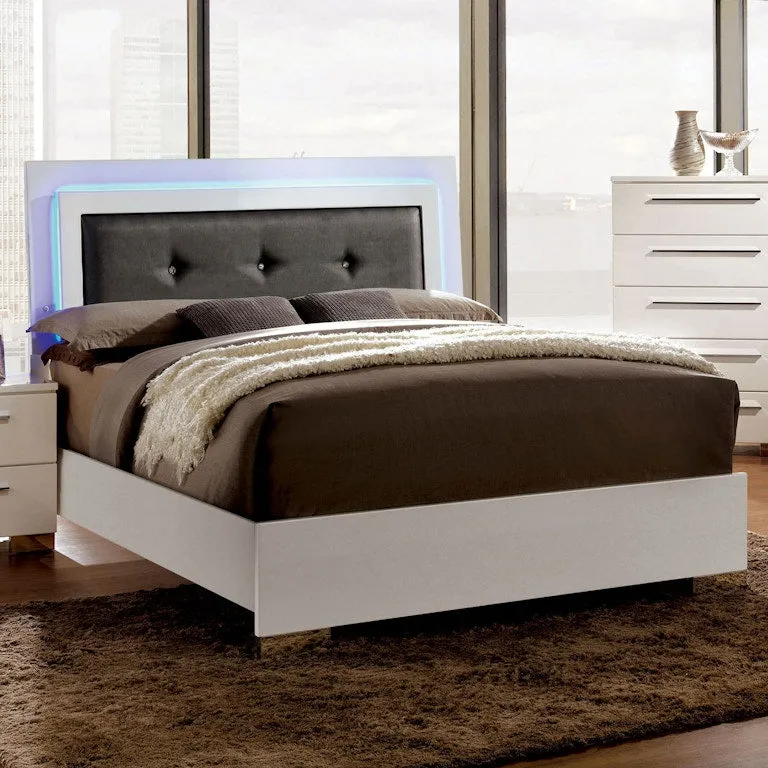 Clementine Glossy White Full Bed