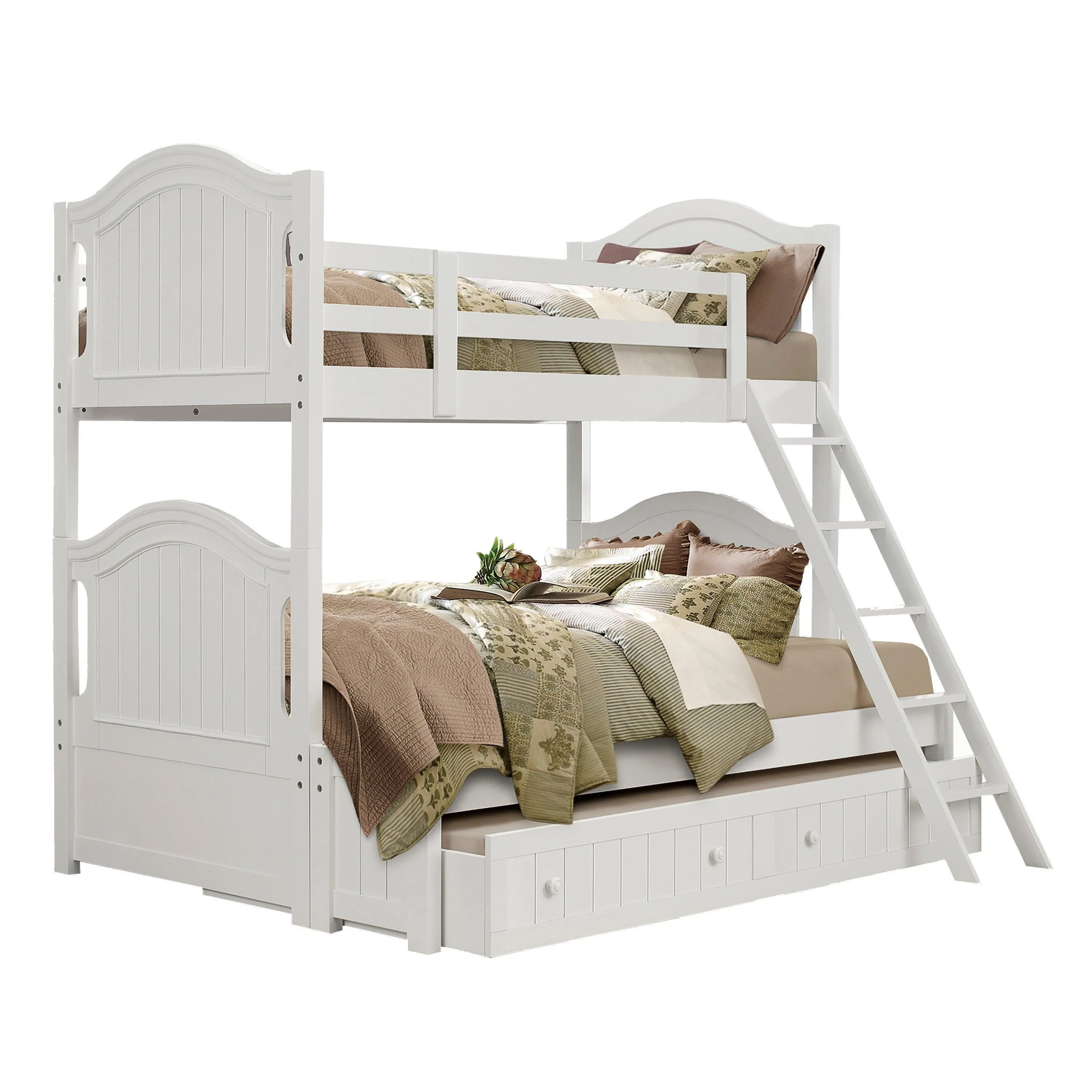 Clementine White Twin/Full Bunk Bed - Image 3