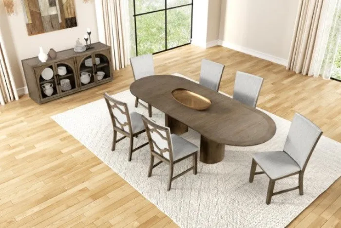 Clements Oak 7-Piece Dining Room Set - Image 3