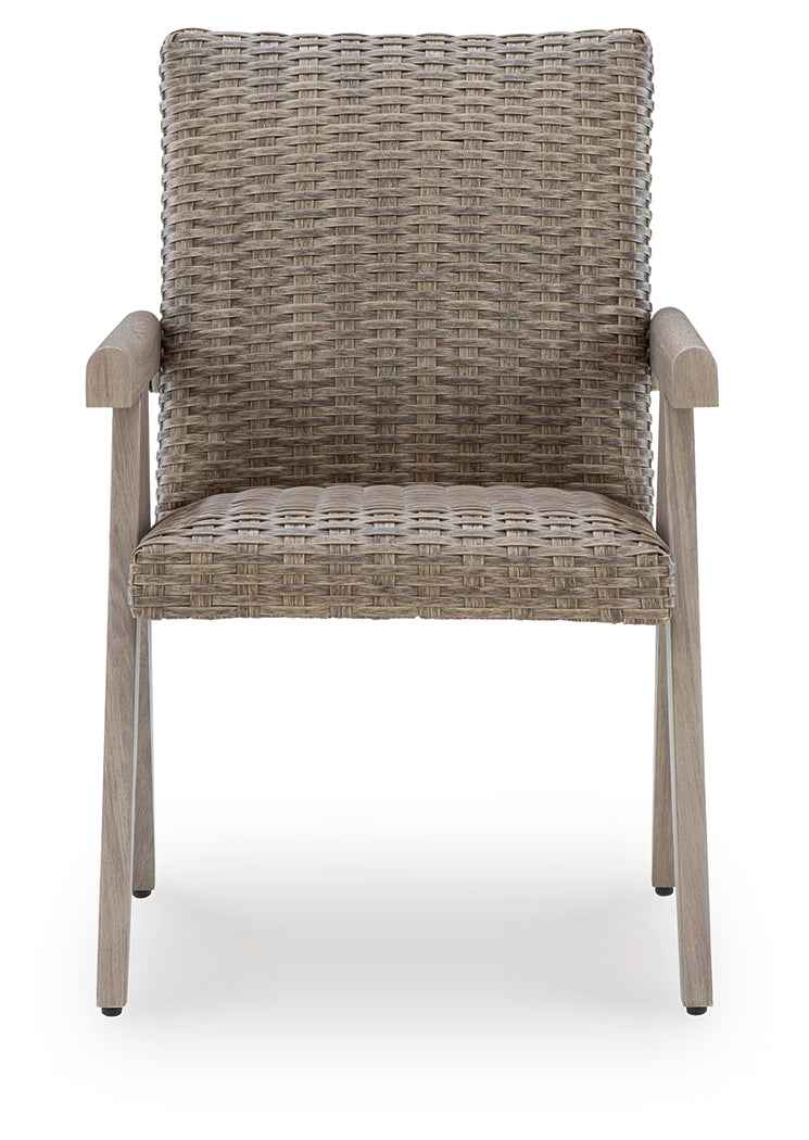 Cliff Trails Beige Outdoor Arm Chair - Image 4