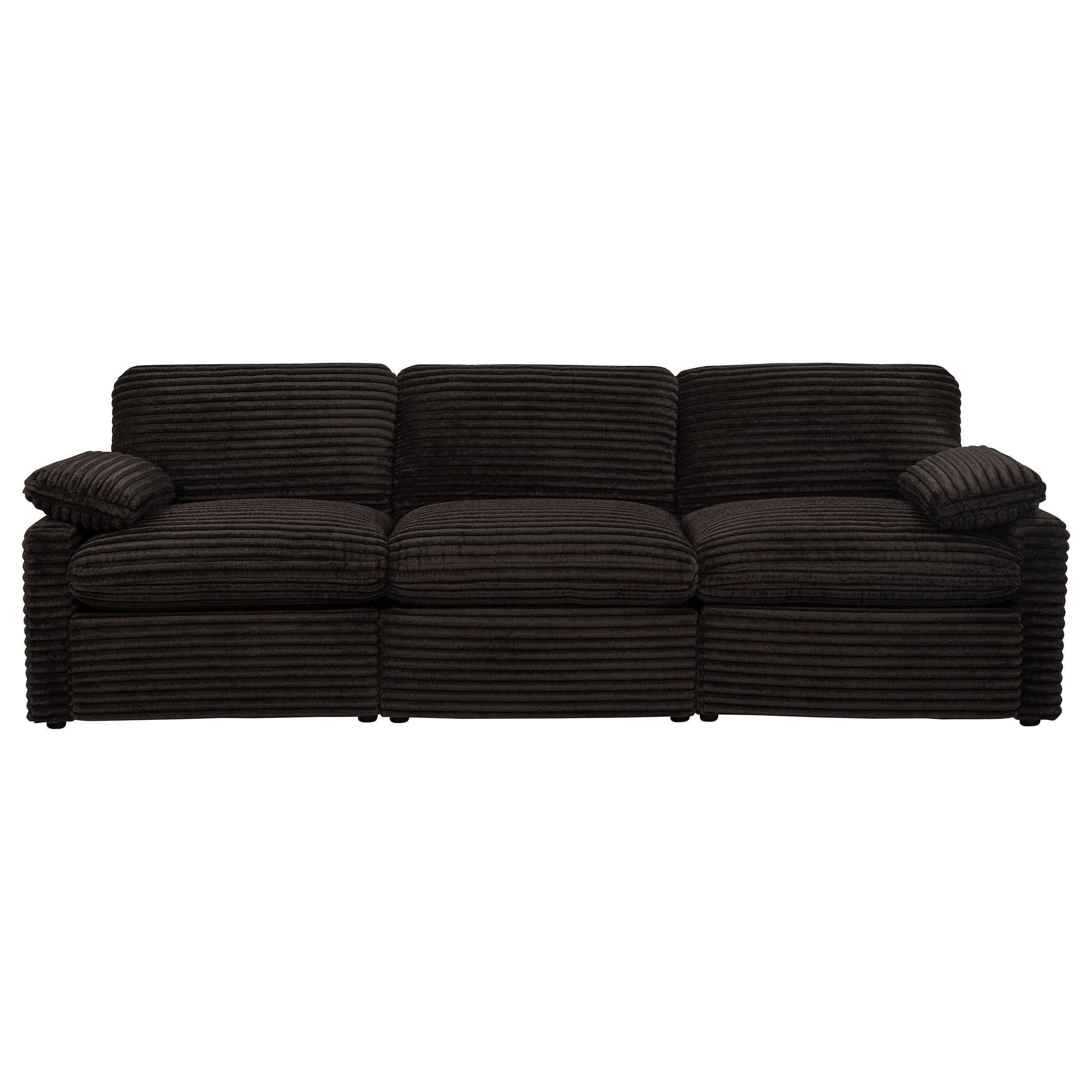 Collins Chocolate Brown Modular Power Sofa - Image 3
