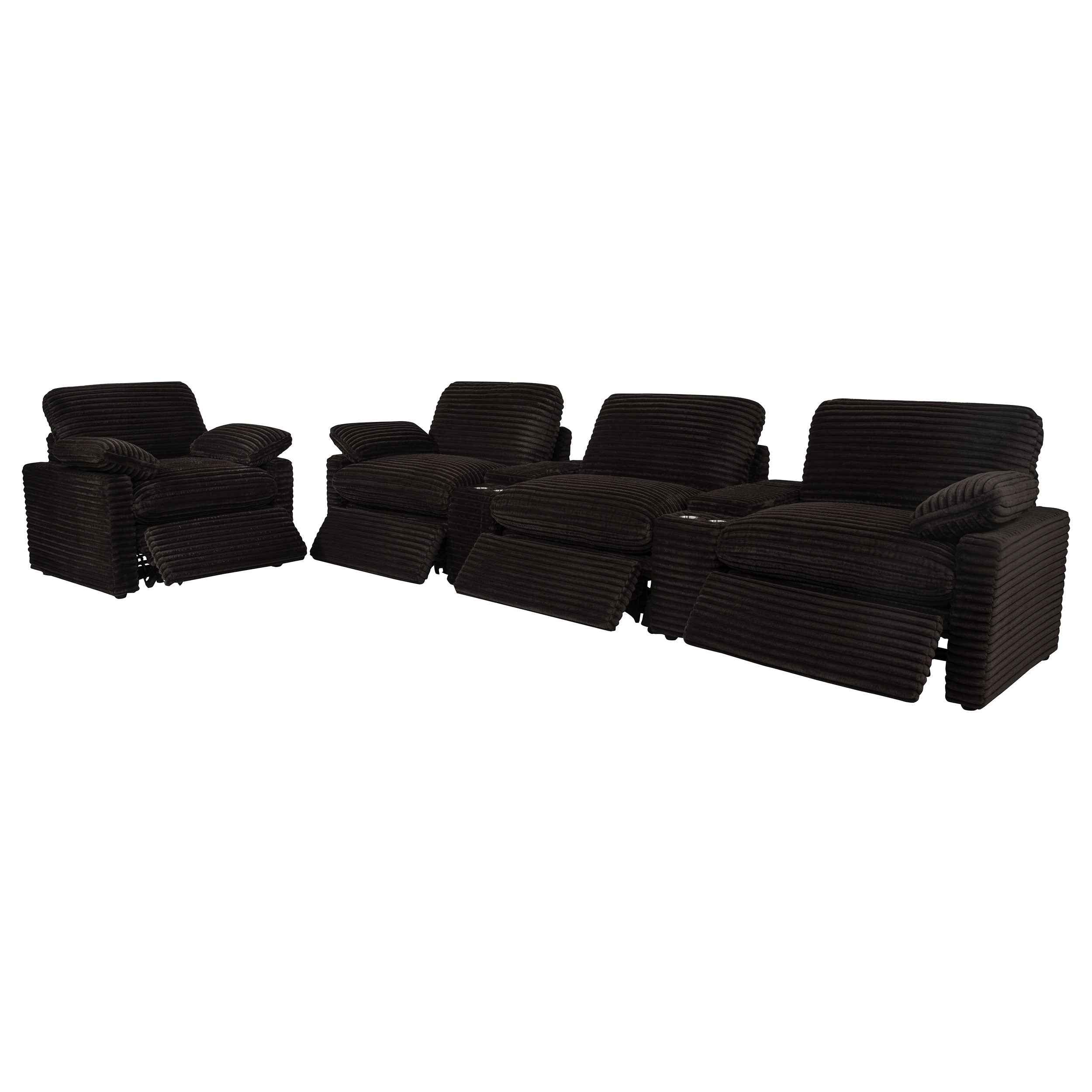 Collins Chocolate Brown Upholstered Power Recliner Chair - Image 14