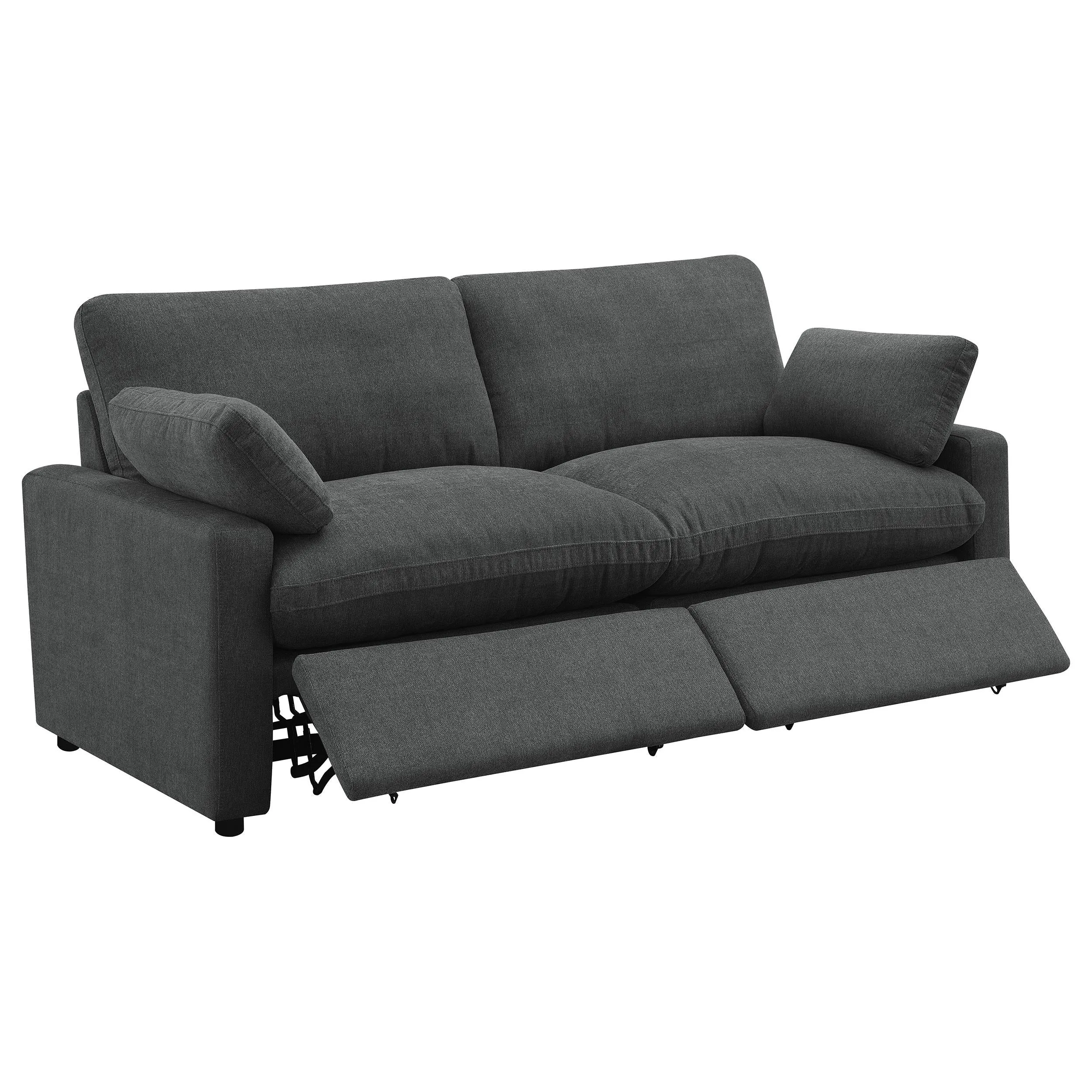 Collins Dark Gray Modular Power Reclining Loveseat - Image 3