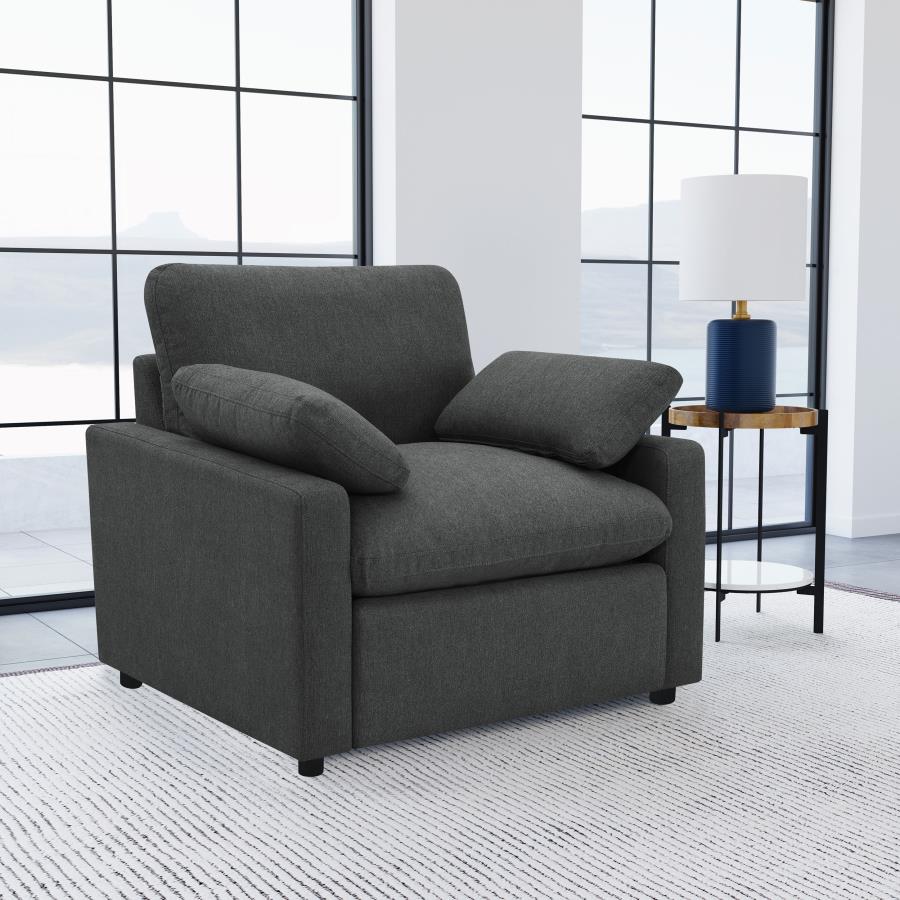 Collins Dark Gray Power Recliner Chair