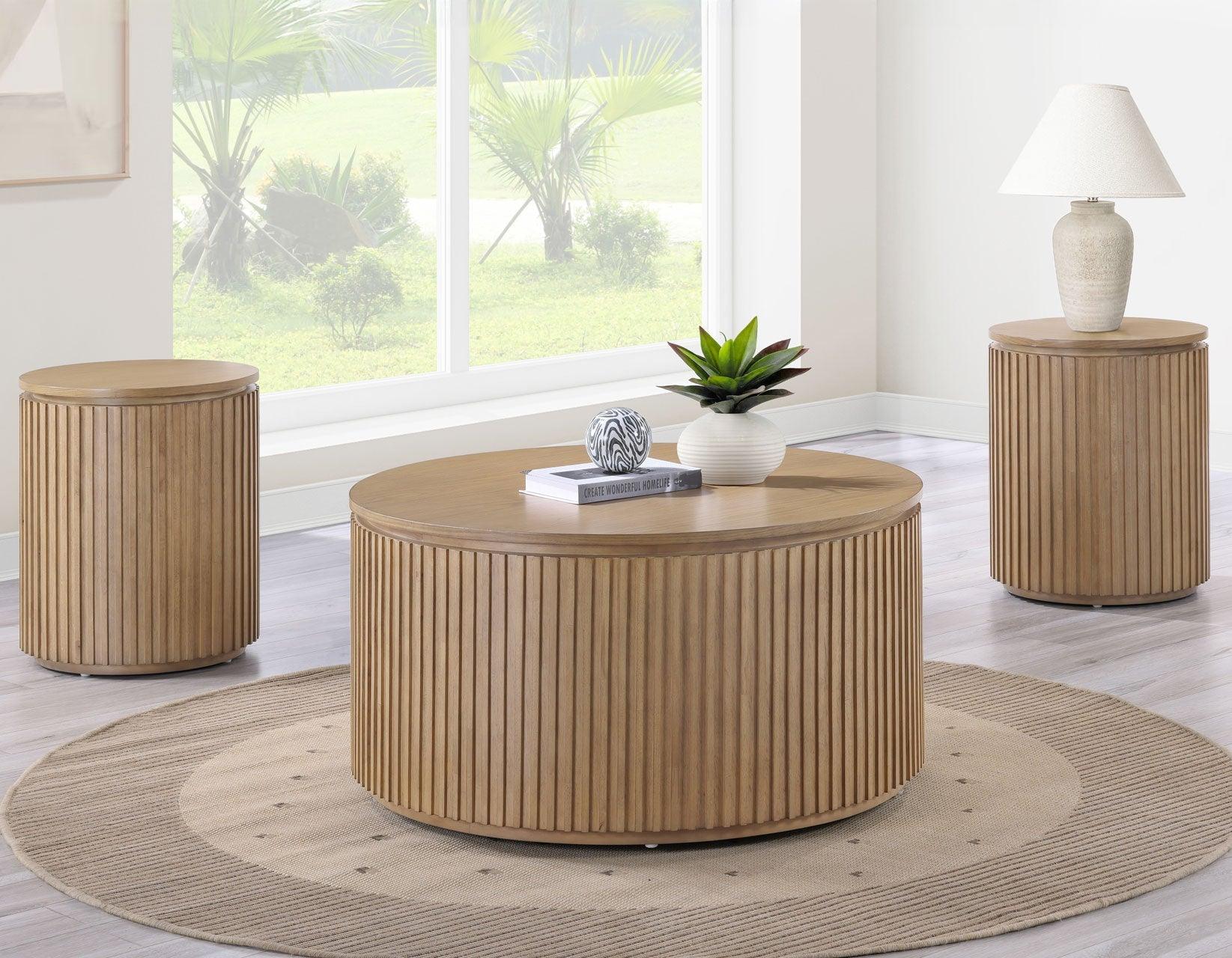 Colvin 3-Piece Table Set, Toffee Finish - Image 10