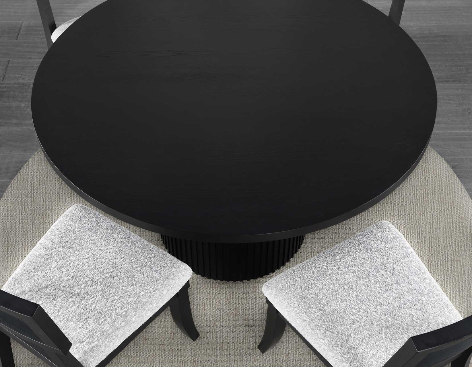 Colvin 52″ Round Dining Table, Black finish - Image 5