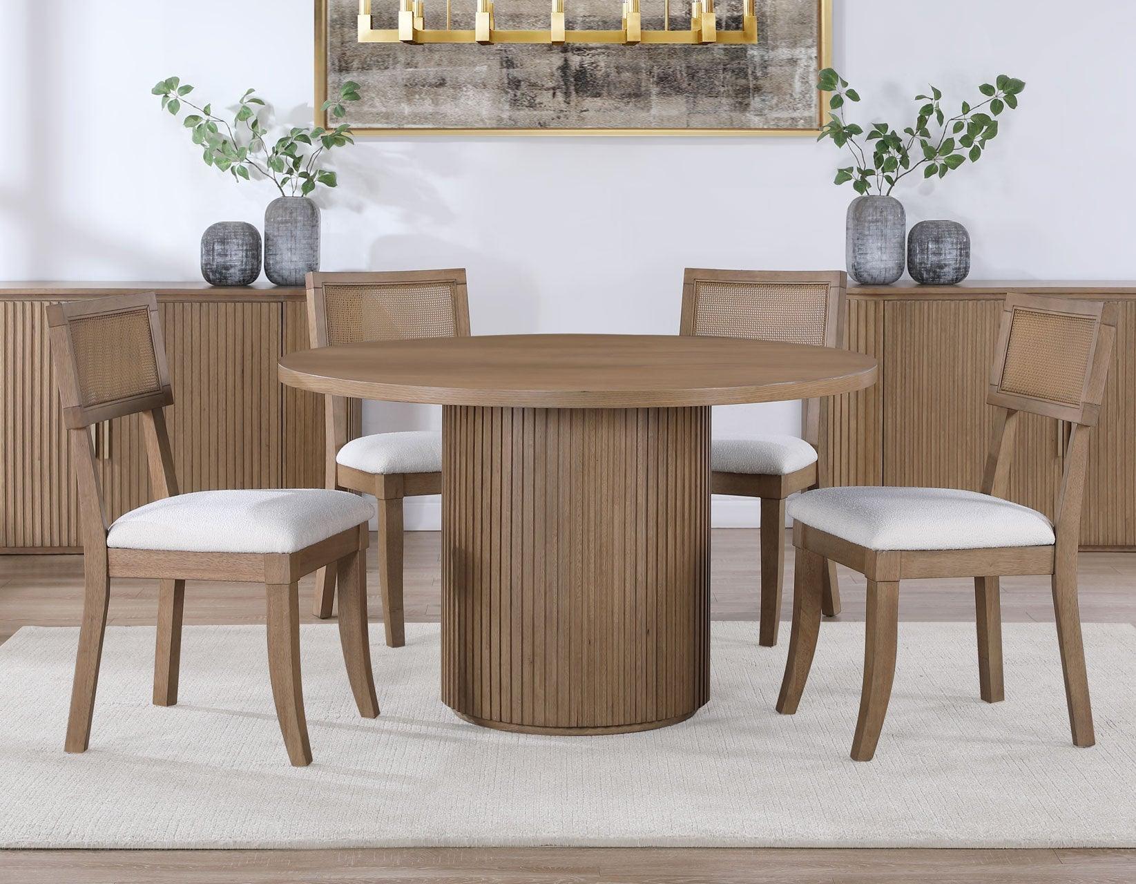 Colvin 52″ Round Dining Table, Toffee finish - Image 6