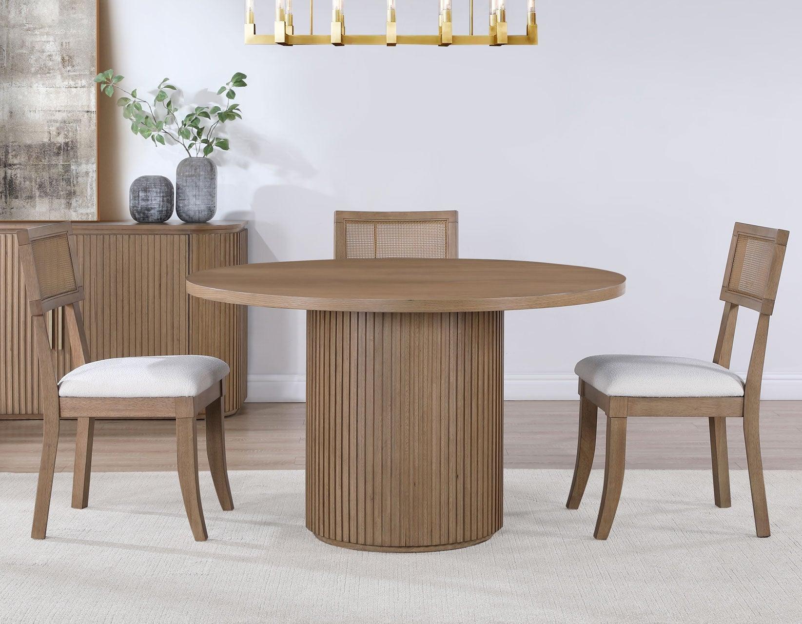 Colvin 52″ Round Dining Table, Toffee finish - Image 7