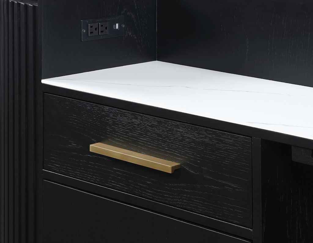 Colvin Black Finish Reeded Bar - Image 11