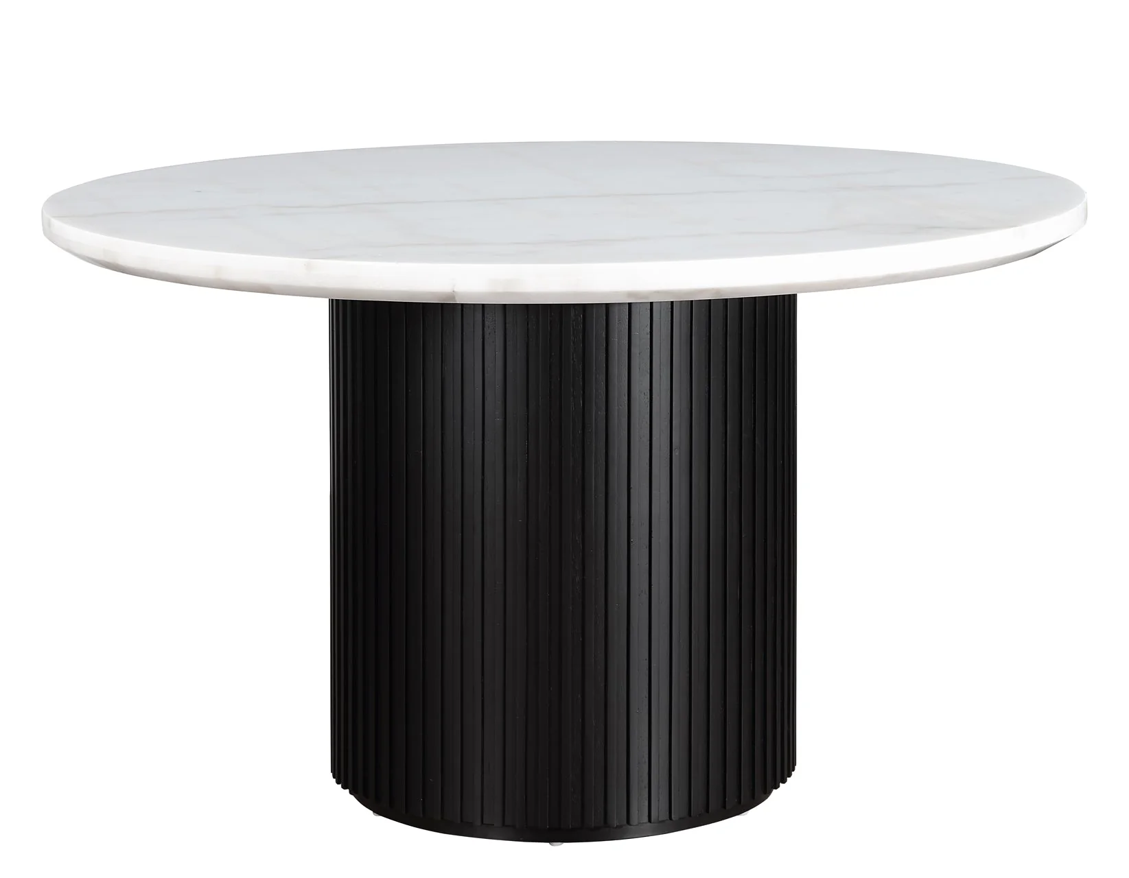 Colvin Black/White Round Marble Top Dining Room Set - Image 6