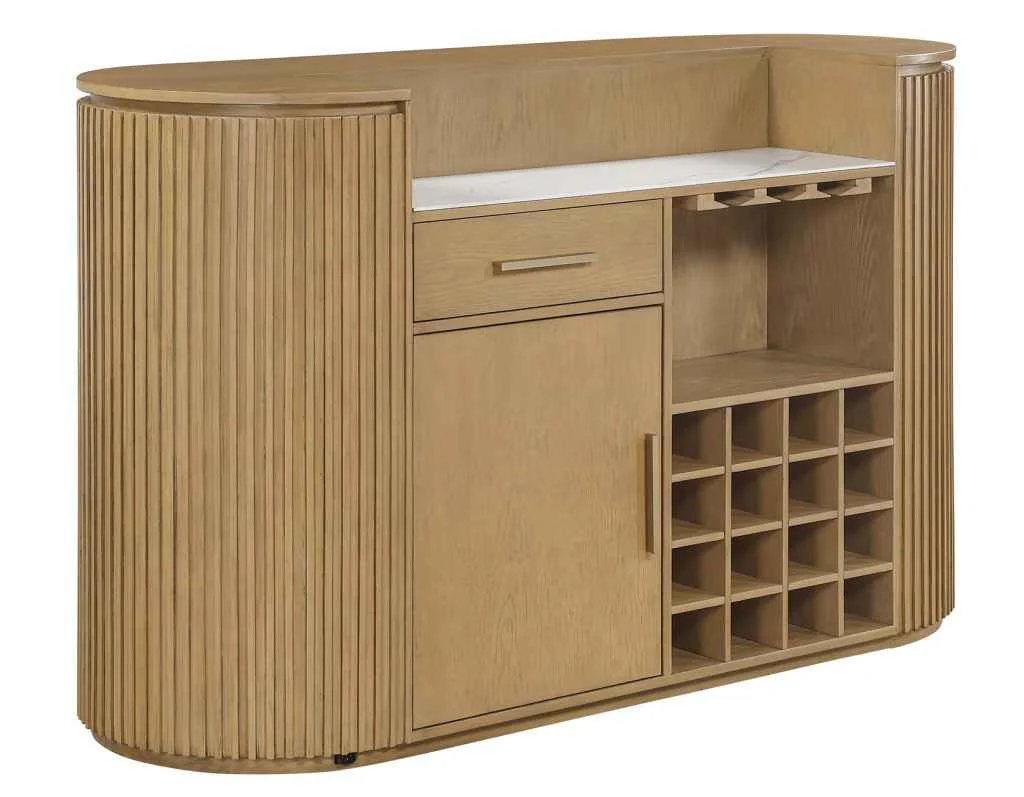 Colvin Toffee Finish Reeded Bar - Image 3