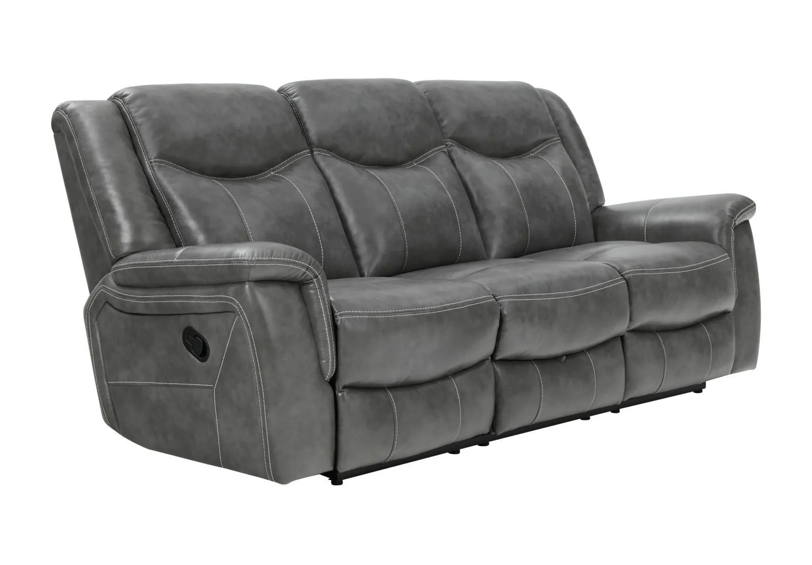 Conrad Grey 3-piece Upholstered Padded Arm Motion Sofa Set - Image 2